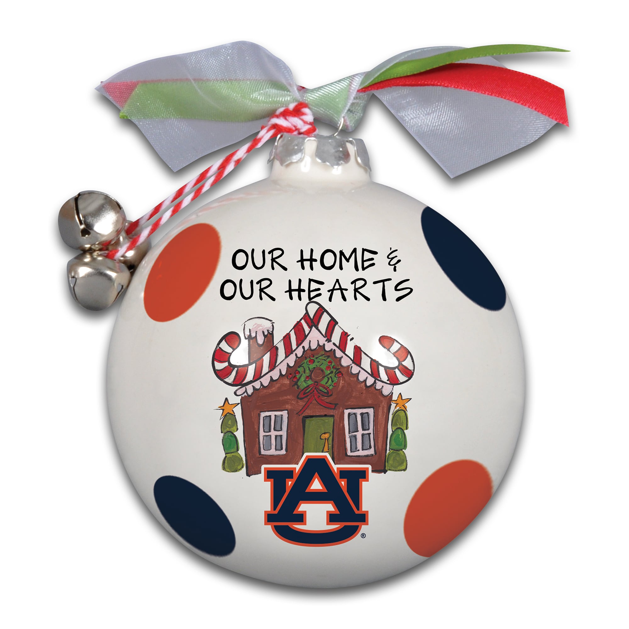 Ornement Auburn Tigers Home & Hearts