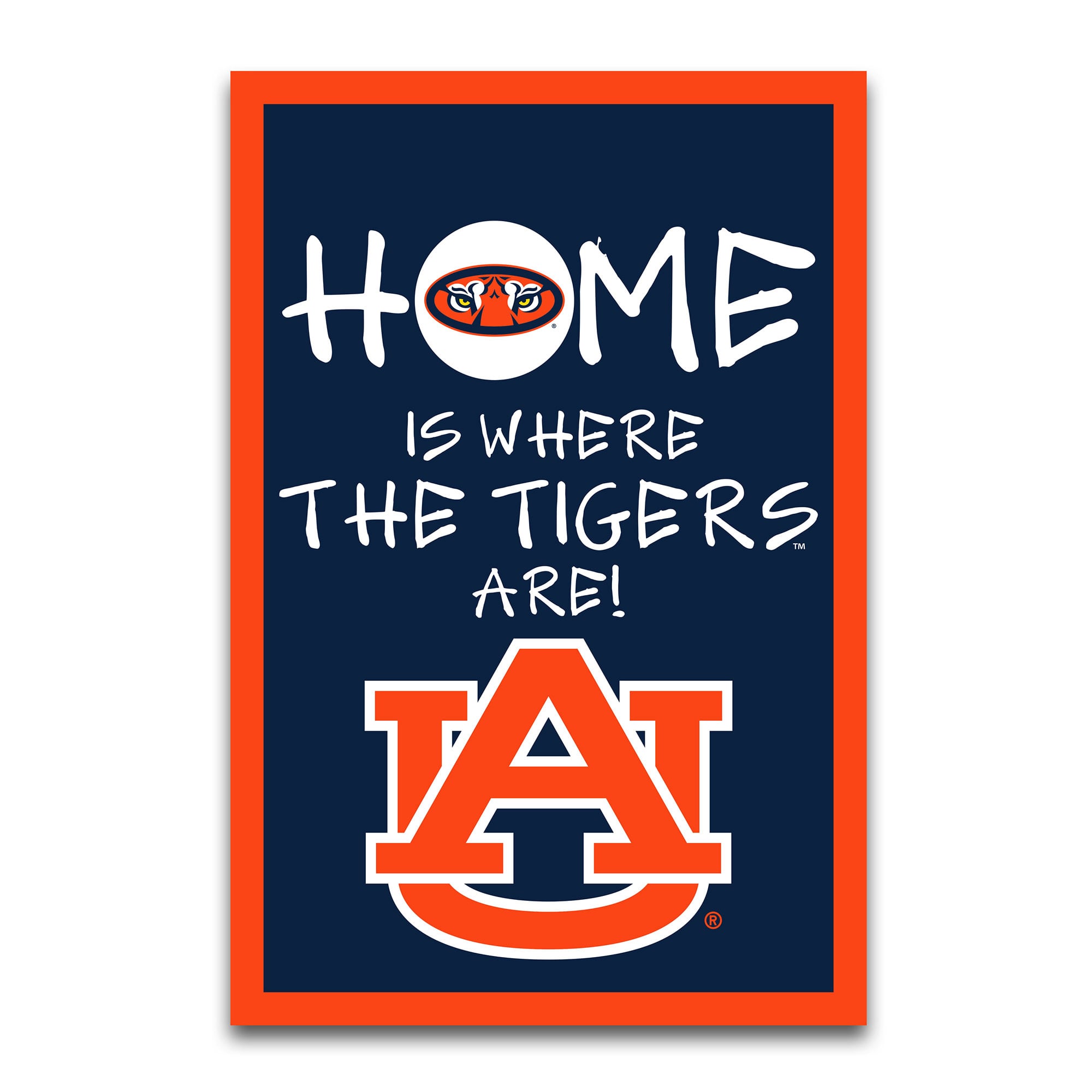 Drapeau de jardin Auburn Tigers « Home Is Where » (30 x 45 cm)