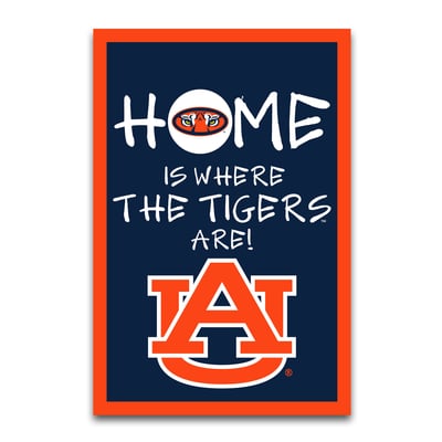 Auburn Tigers Home Is Where 12" x 18" Garden Flag