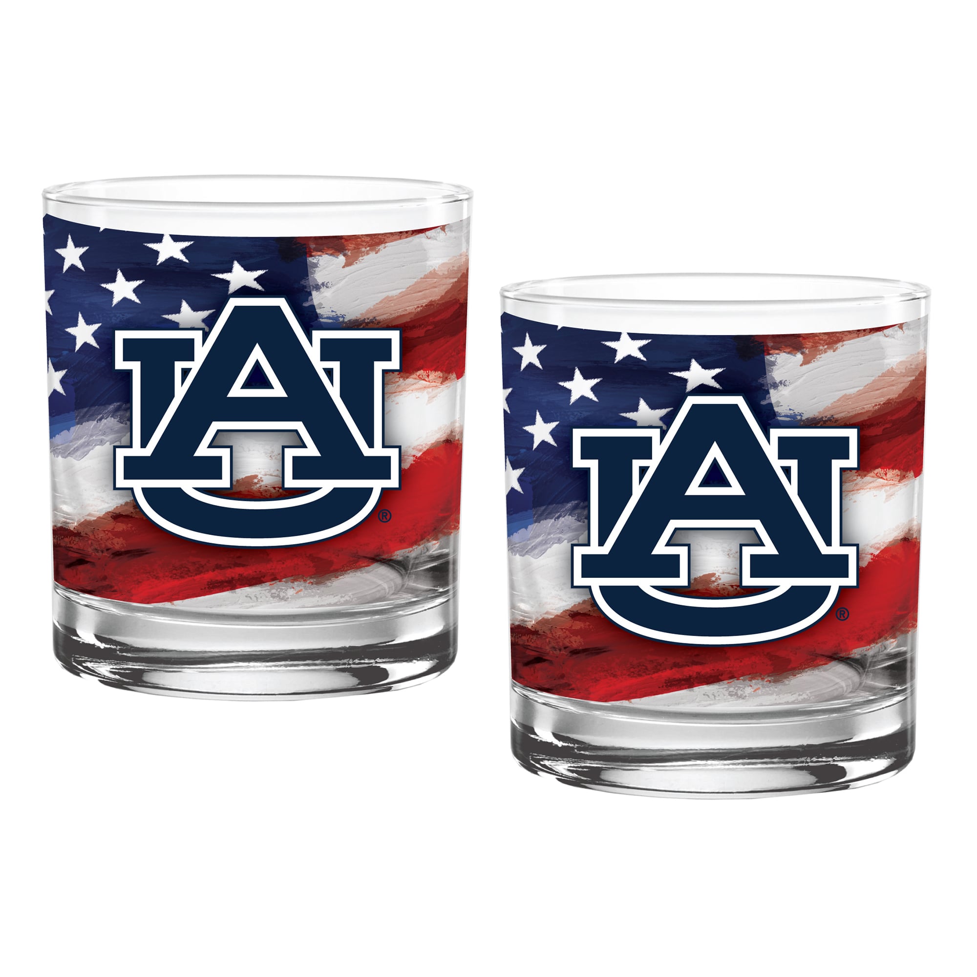Ensemble de deux verres à whisky Americana de 414 ml (14 oz) aux couleurs des Auburn Tigers