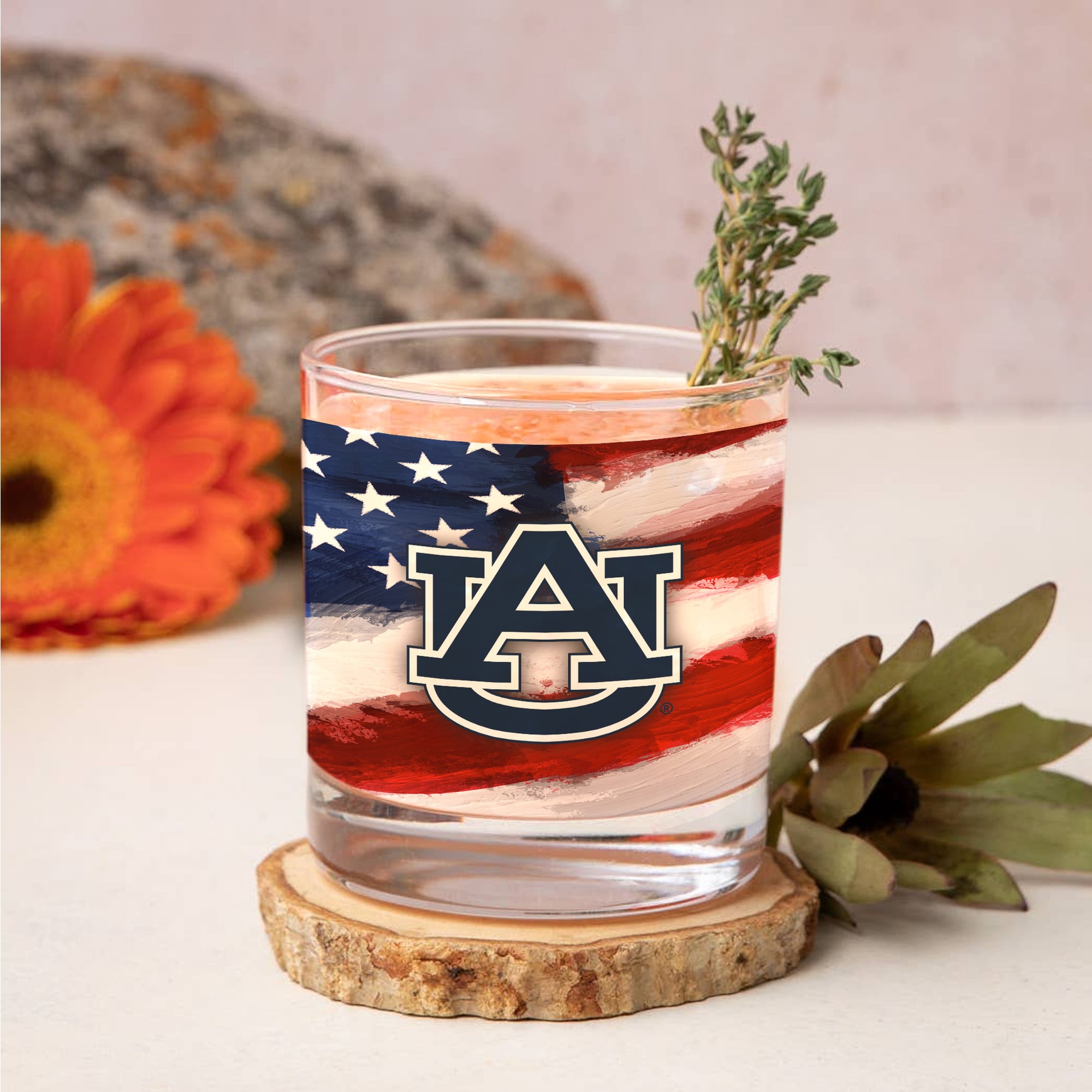 Ensemble de deux verres à whisky Americana de 414 ml (14 oz) aux couleurs des Auburn Tigers