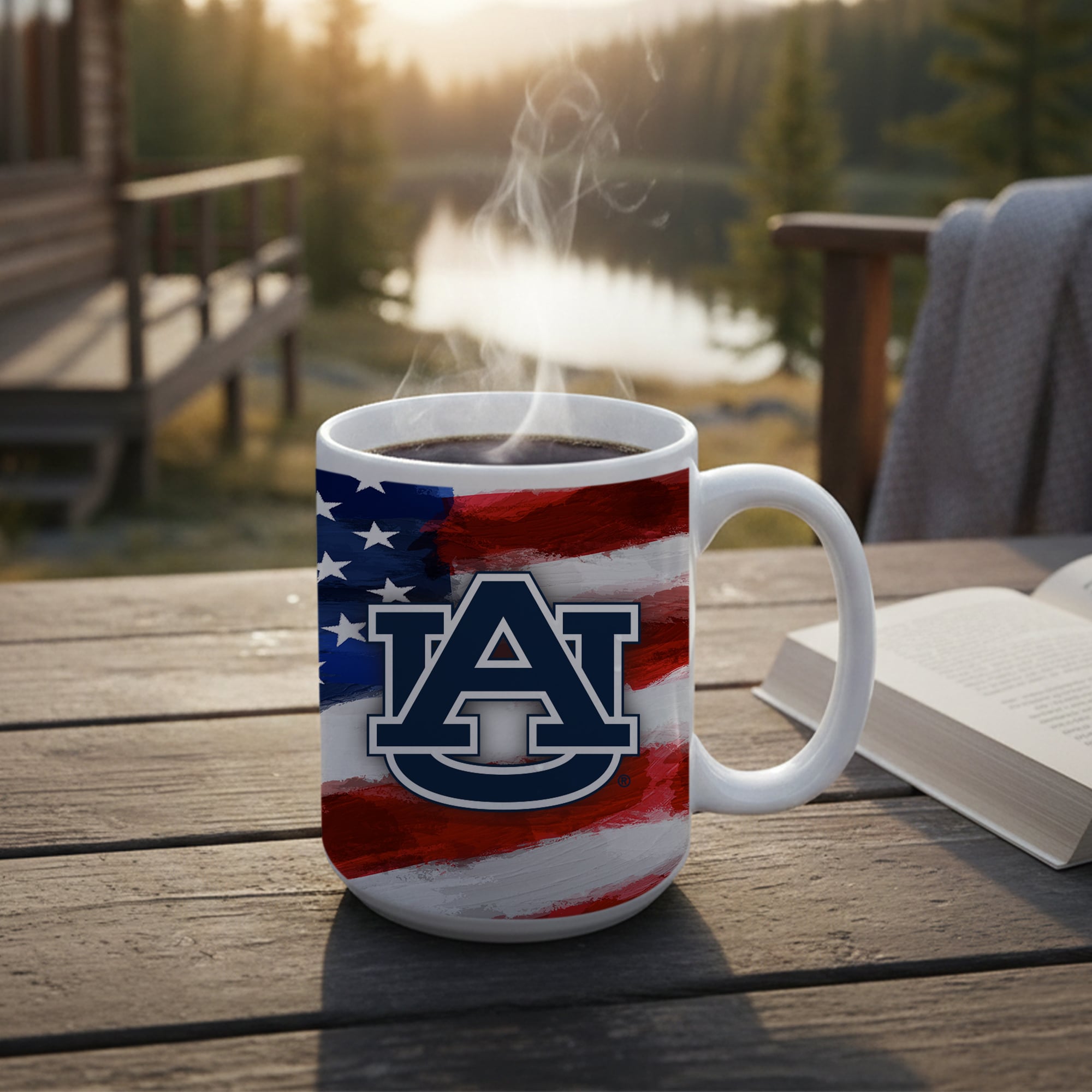 Ensemble de deux tasses de style américain Auburn Tigers de 44 cl