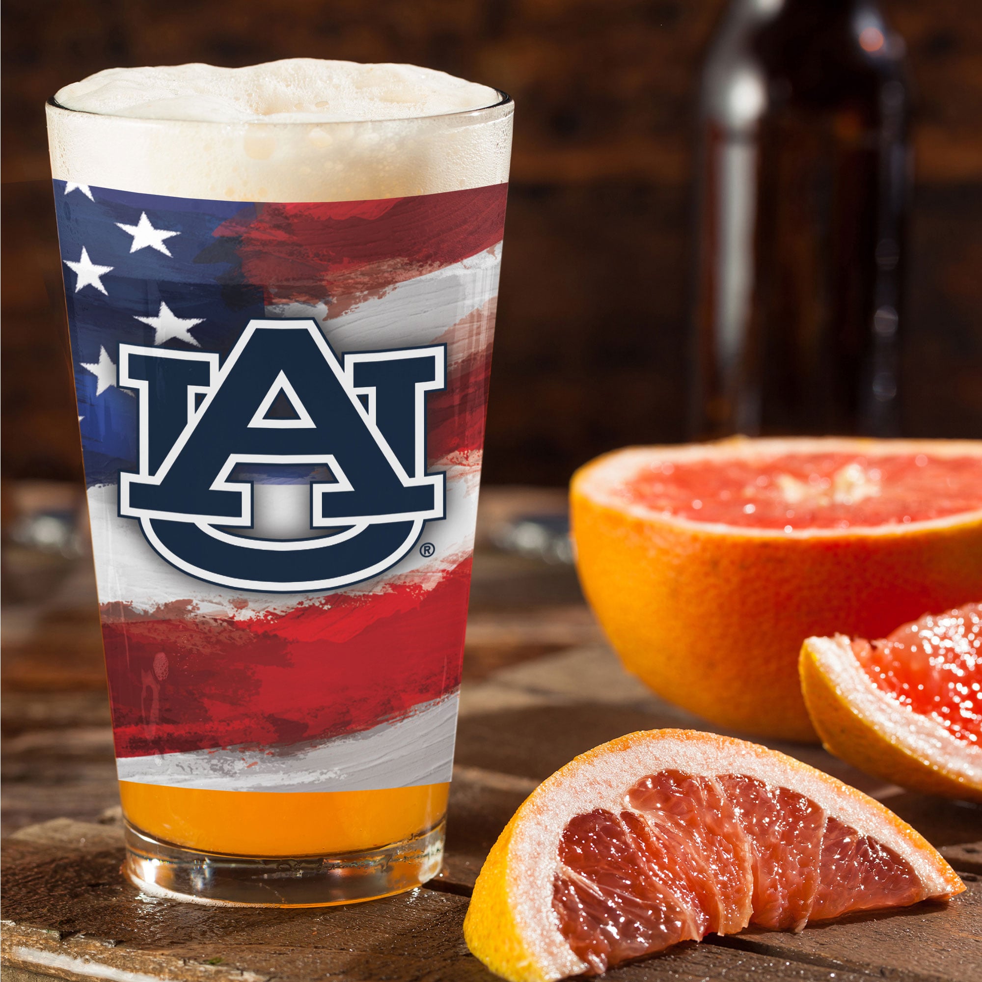 Auburn Tigers Two-Pack 16oz. Americana Pint Glass Set