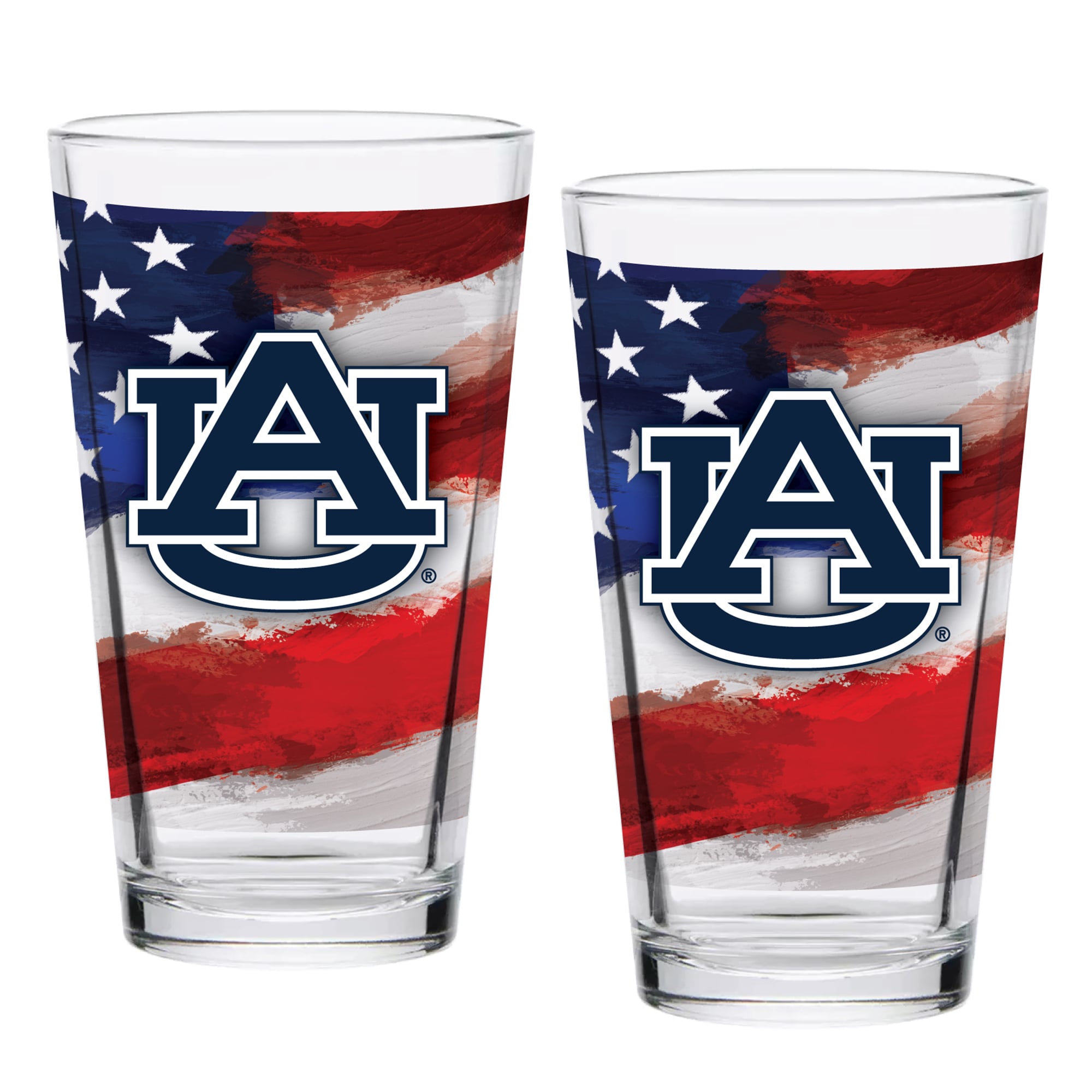 Auburn Tigers  Two-Pack 16oz. Americana Pint Glass Set