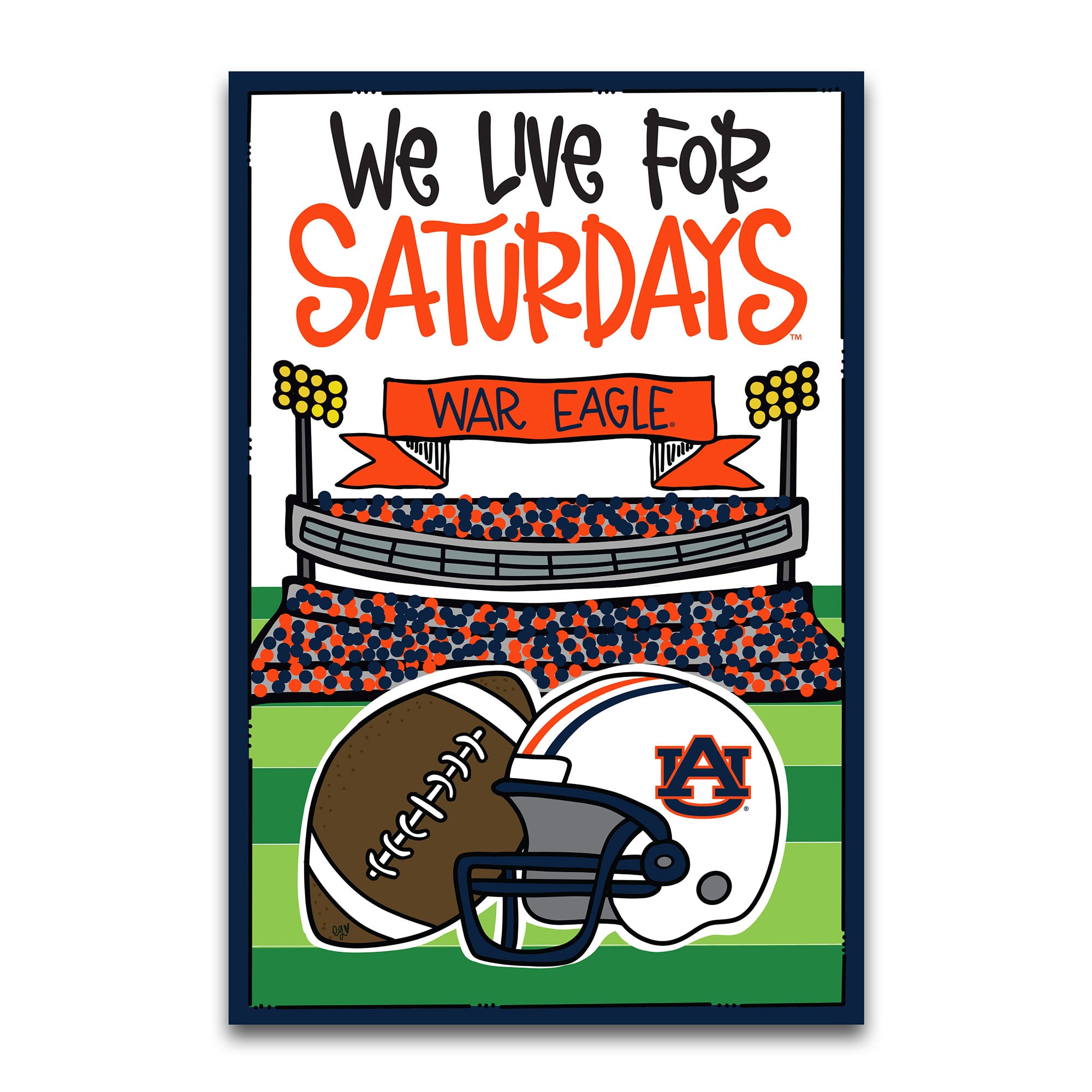 Drapeau de jardin Auburn Tigers « We Live For Saturdays » (30 x 45 cm)