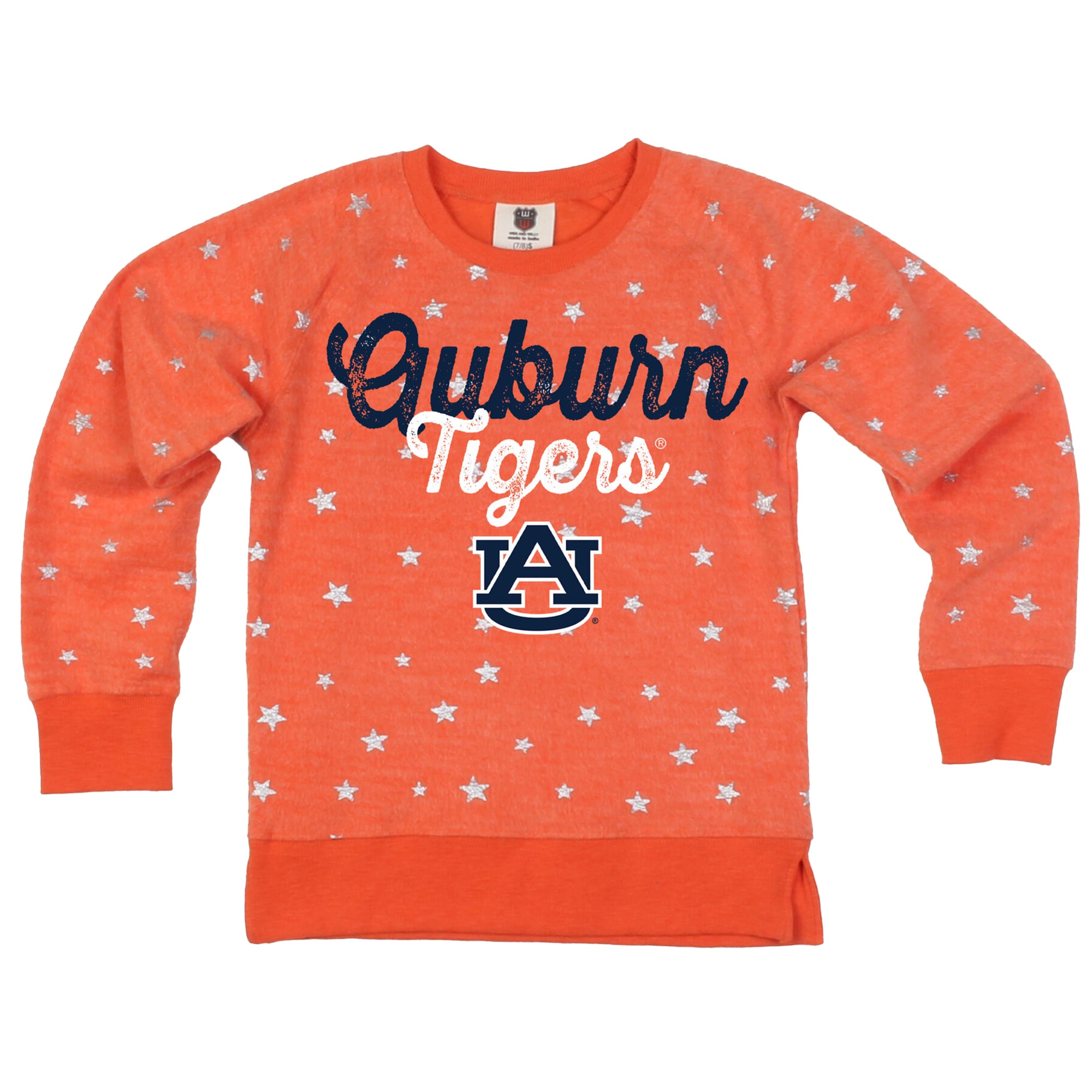Sweat-shirt en polaire inversée Wes & Willy orange Auburn Tigers pour filles
