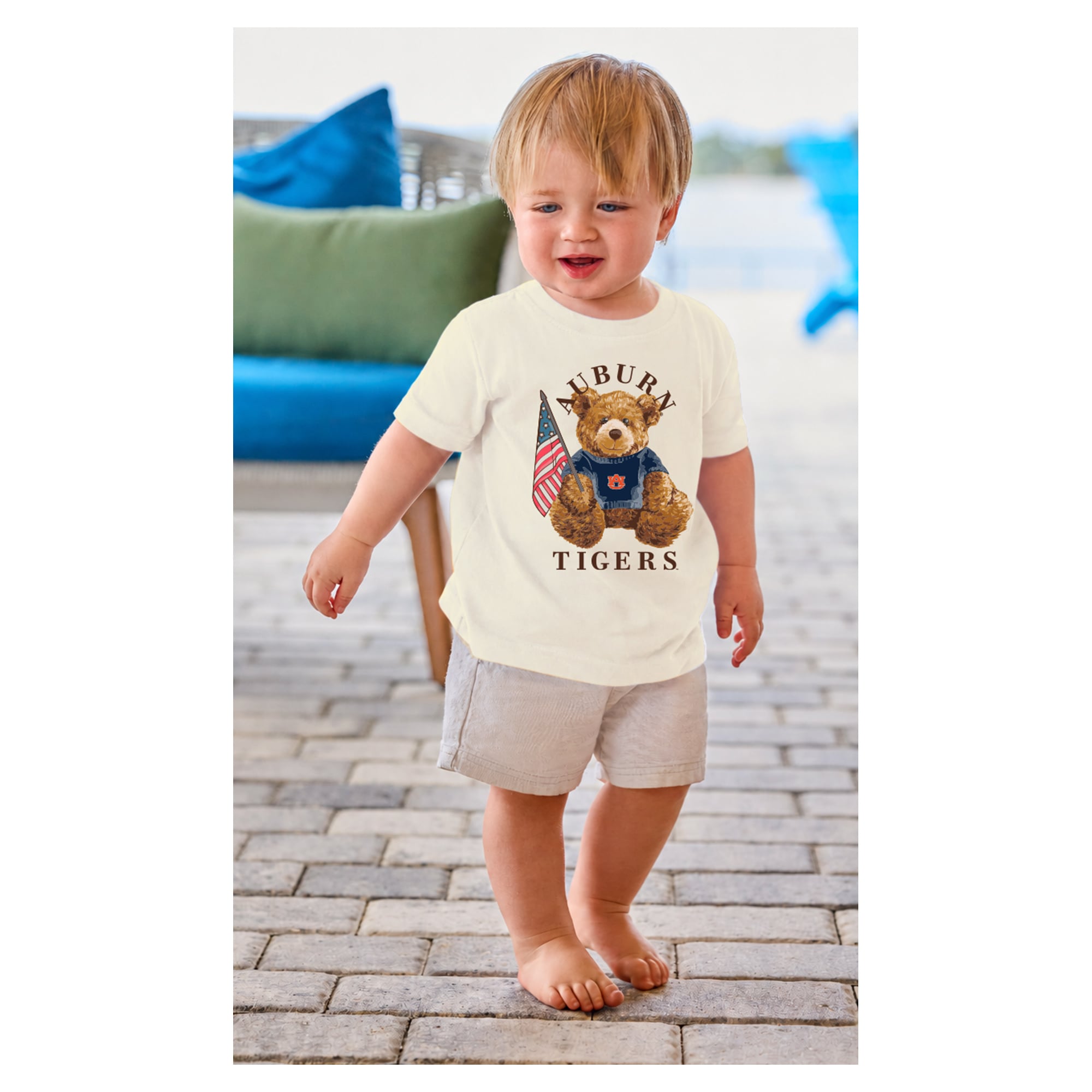 T-shirt bébé crème Auburn Tigers All-American Teddi