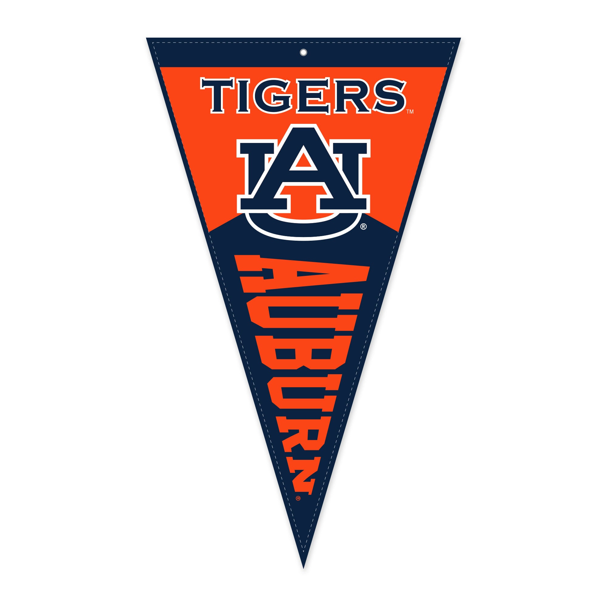 Jardine Auburn Tigers 16" x 27" Pennant Shape Golf Towel with Magnetic Clip