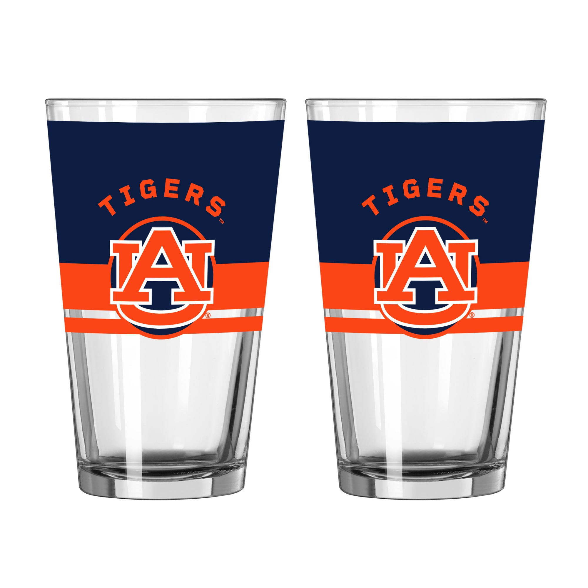Ensemble de deux verres à bière Horizon de 473 ml (16 oz) Logo Brands Auburn Tigers