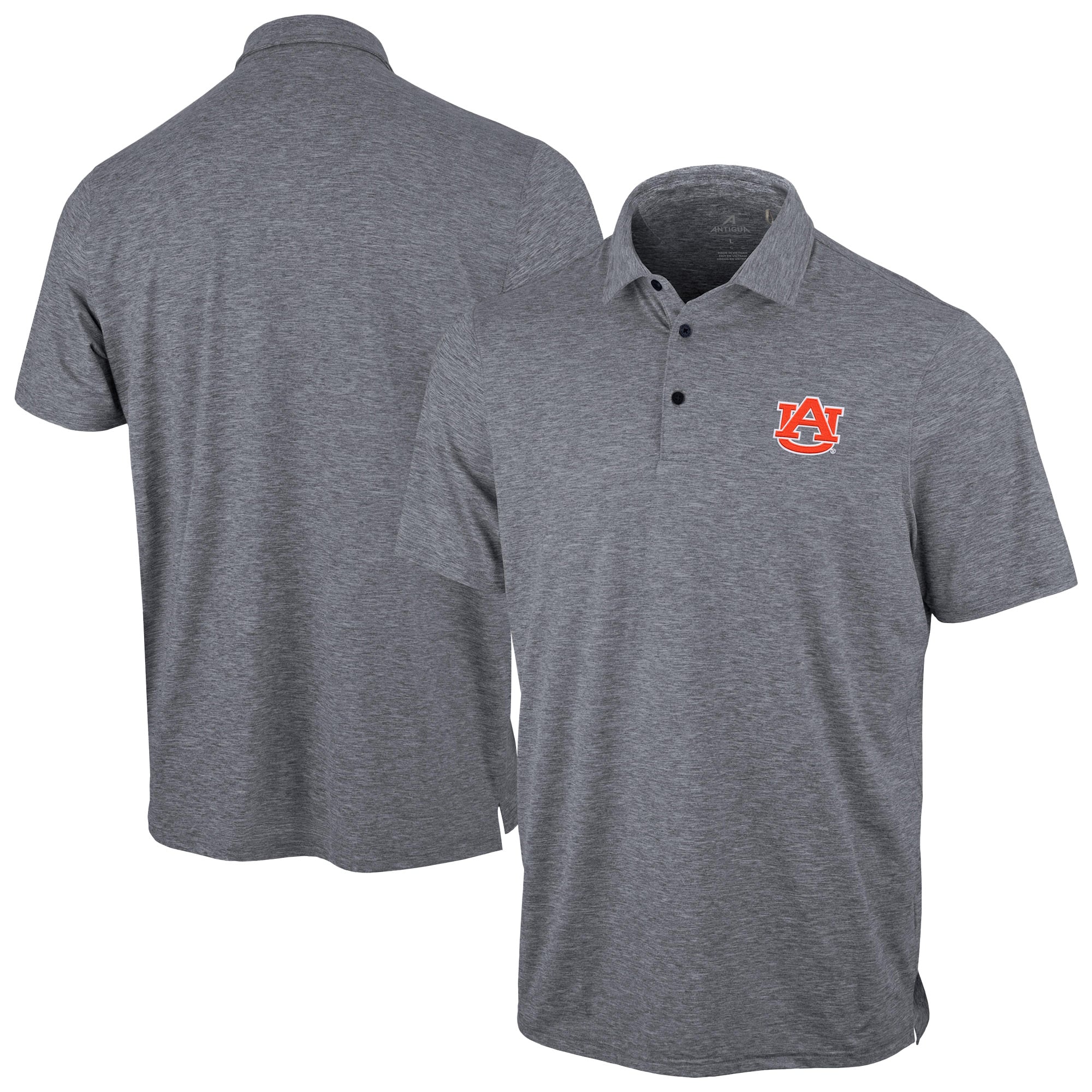 Polo statique Antigua Heather Navy Auburn Tigers pour homme