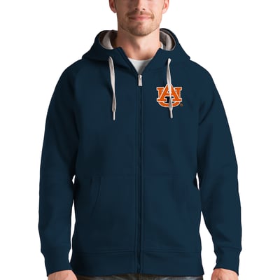 Auburn Tigers Antigua Victory Full-Zip Hoodie - Navy