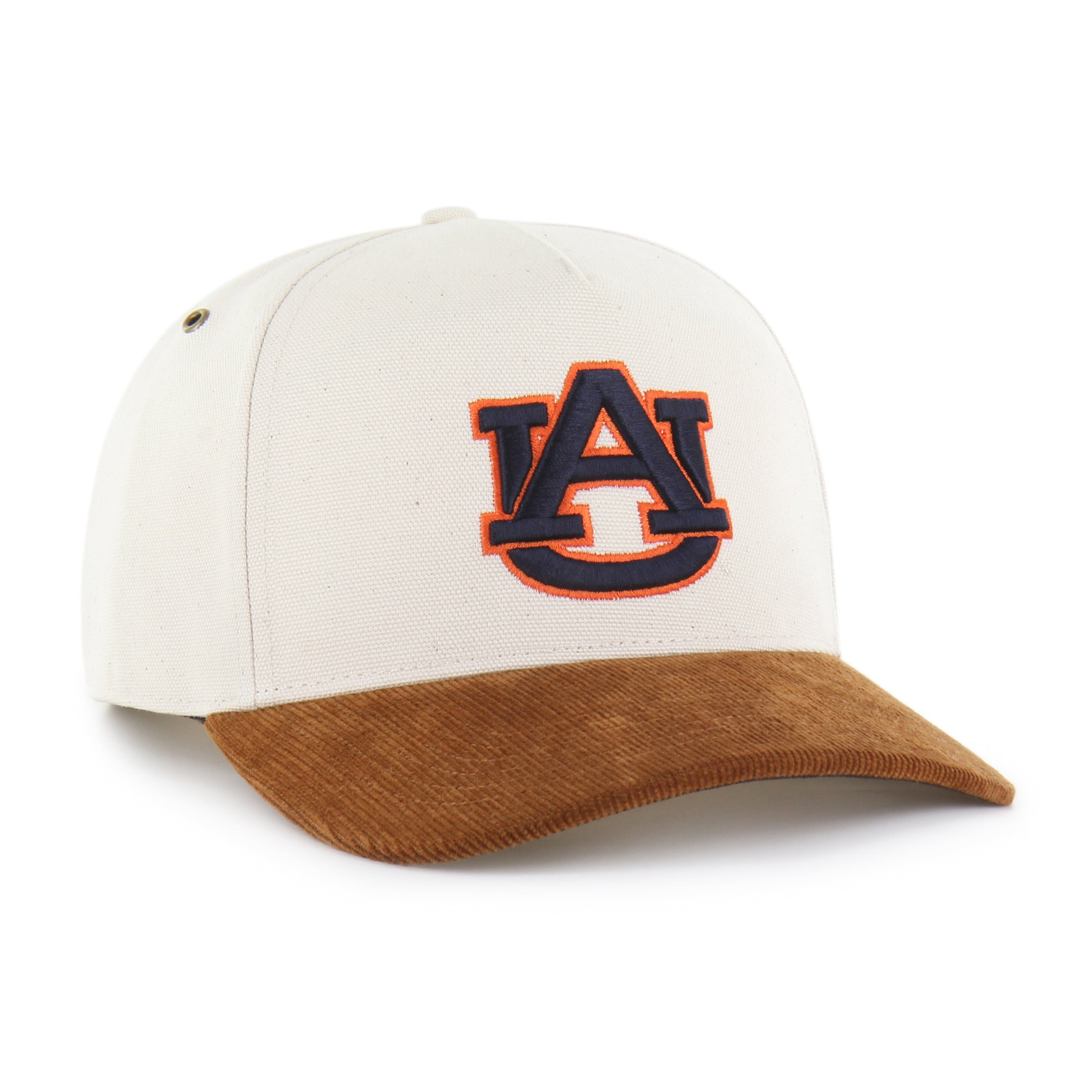 Men's Carhartt x '47 Natural/Brown Auburn Tigers Undyed Relaxed Hitch Adjustable Hat