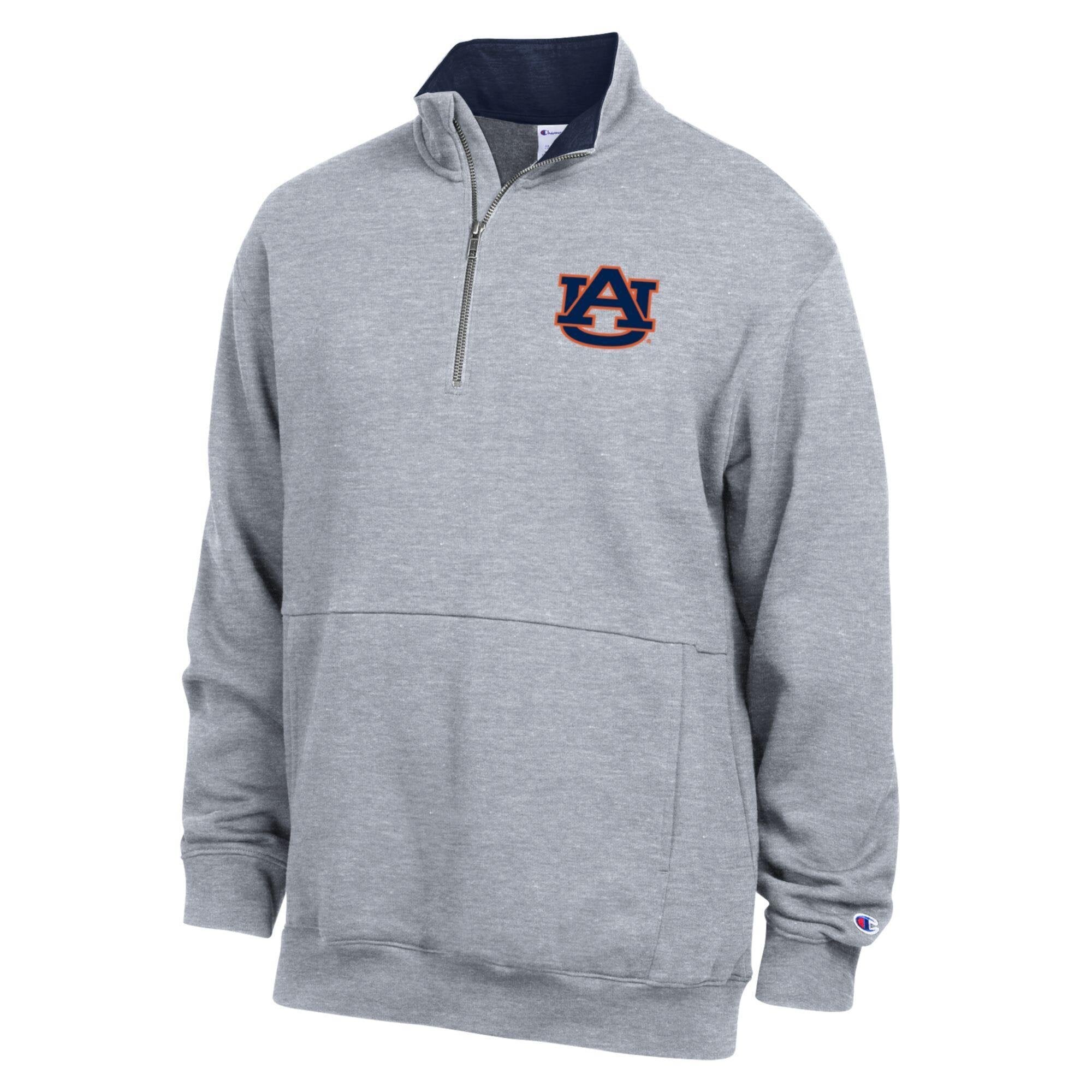 Pull-over à col zippé en polaire Champion orange Auburn Tigers pour homme