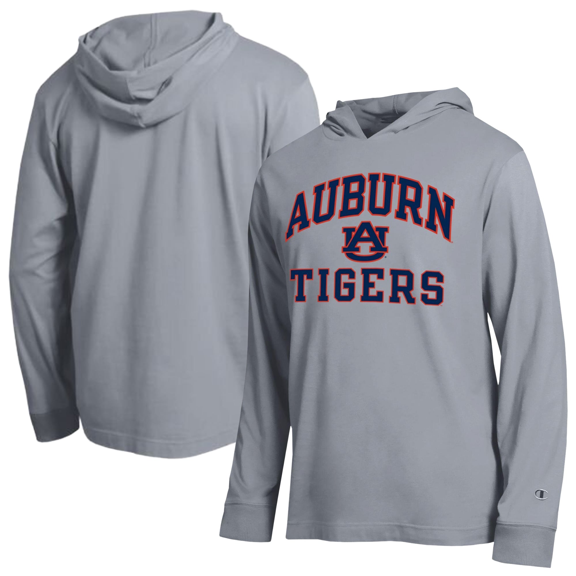 T-shirt à capuche manches longues Champion Heather Gray Auburn Tigers High Motor All-Star pour homme