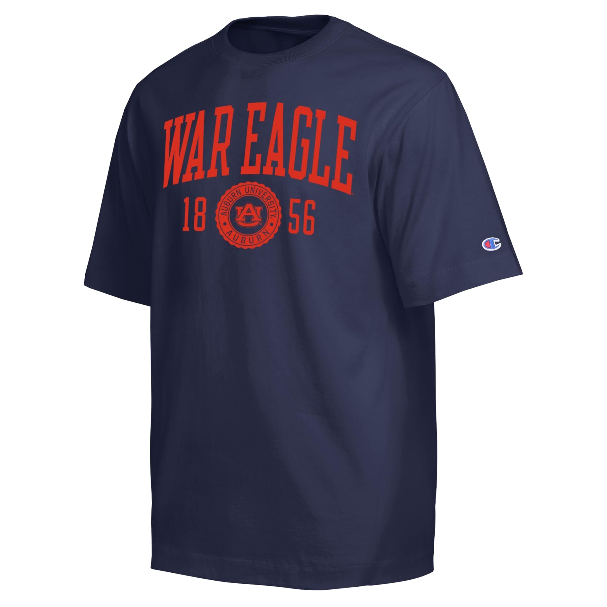 Men's Champion Navy Auburn Tigers Established Tradition Heavyweight T-Shirt