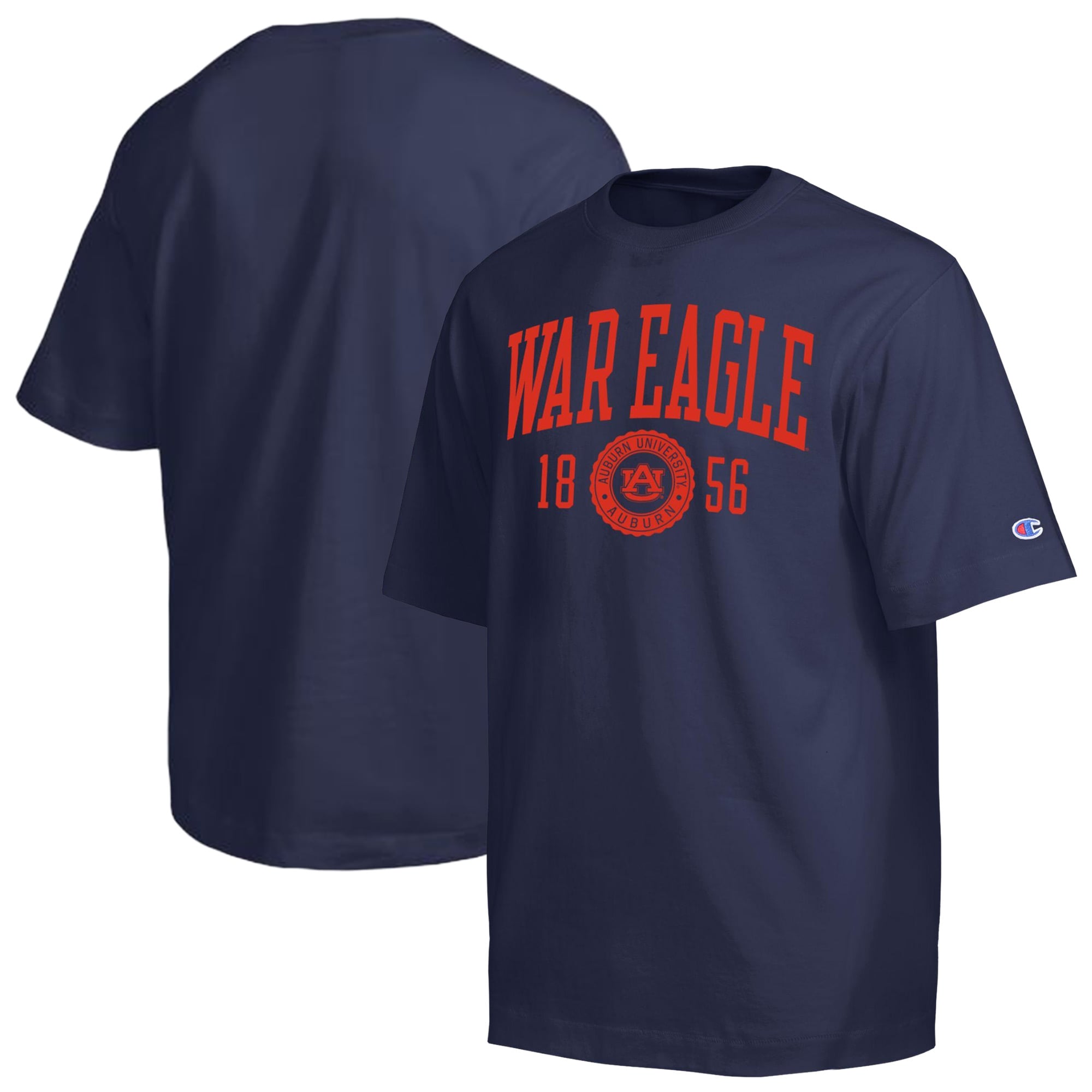 Men's Champion  Navy Auburn Tigers Established Tradition Heavyweight T-Shirt