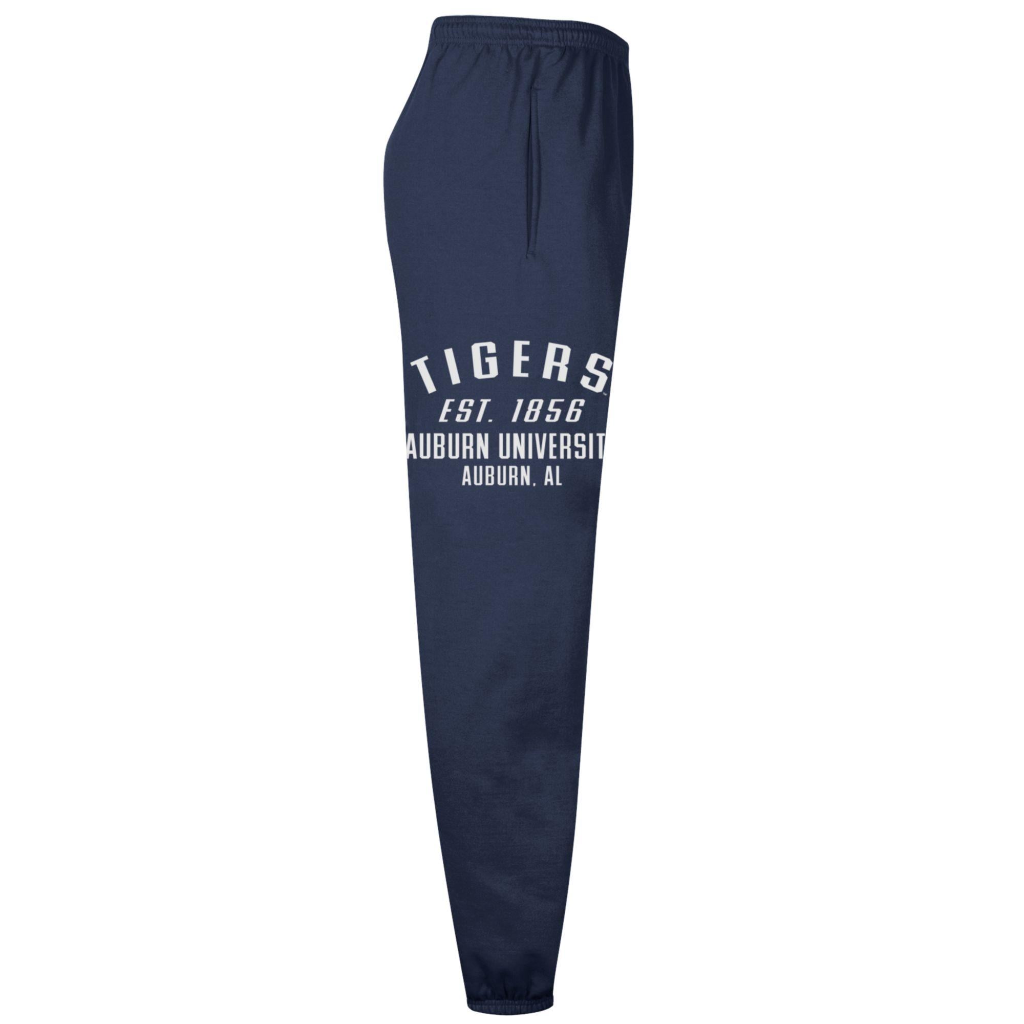 Men's Champion Navy Auburn Tigers Powerblend Banded Fleece Sweatpants