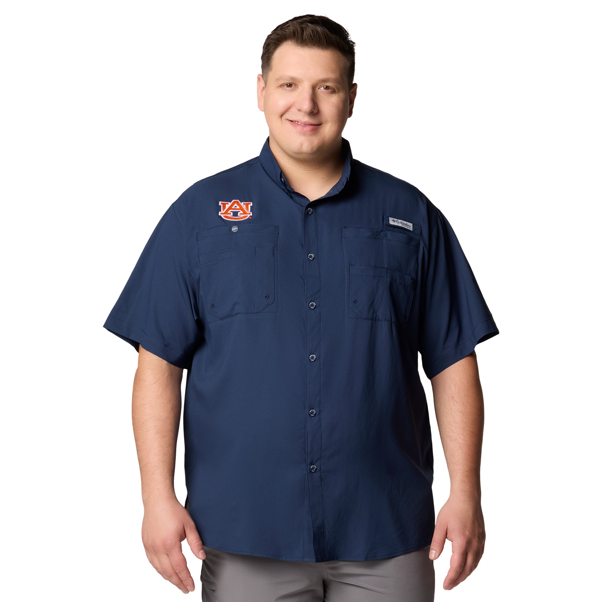 Chemise PFG Tamiami Columbia Navy Auburn Tigers pour homme