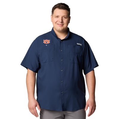 Auburn Tigers Columbia PFG Tamiami Shirt - Navy