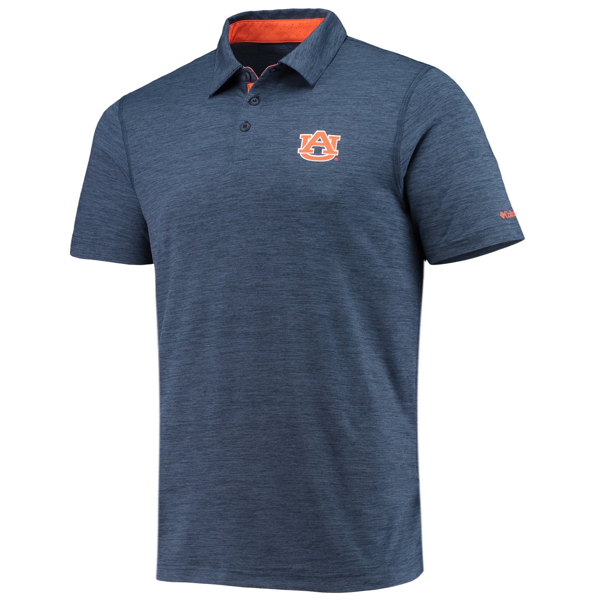 Men's Columbia Navy Auburn Tigers Trail Omni-Shade Polo