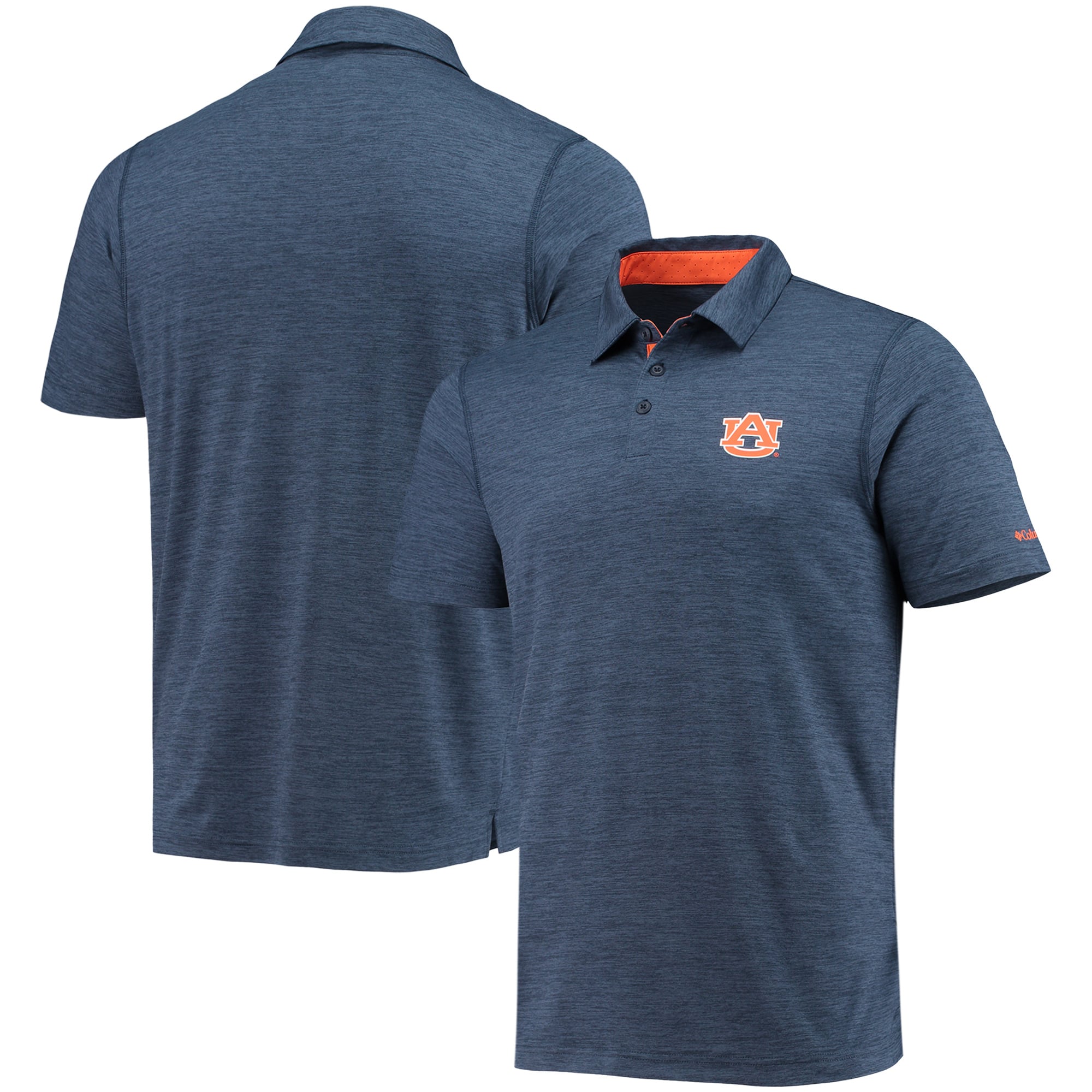 Men's Columbia  Navy Auburn Tigers Trail Omni-Shade Polo