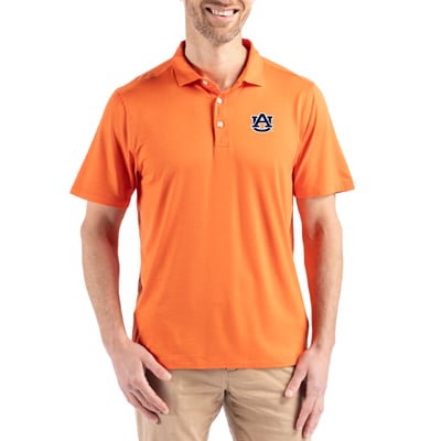 Auburn Tigers Cutter & Buck Coastline Epic Comfort Eco Recycled Polo - Orange