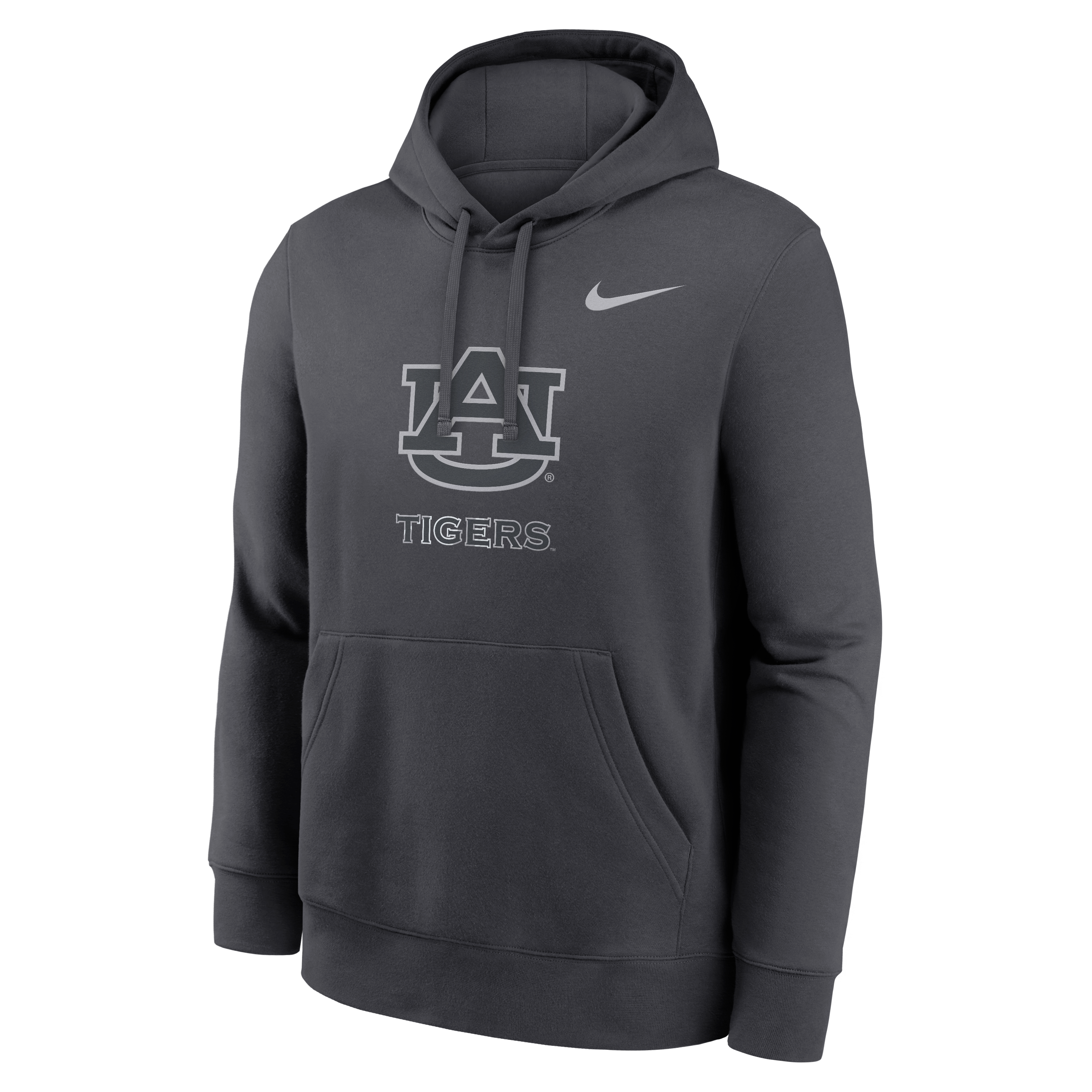 Sweat à capuche en polaire Nike Auburn Tigers Club anthracite pour homme