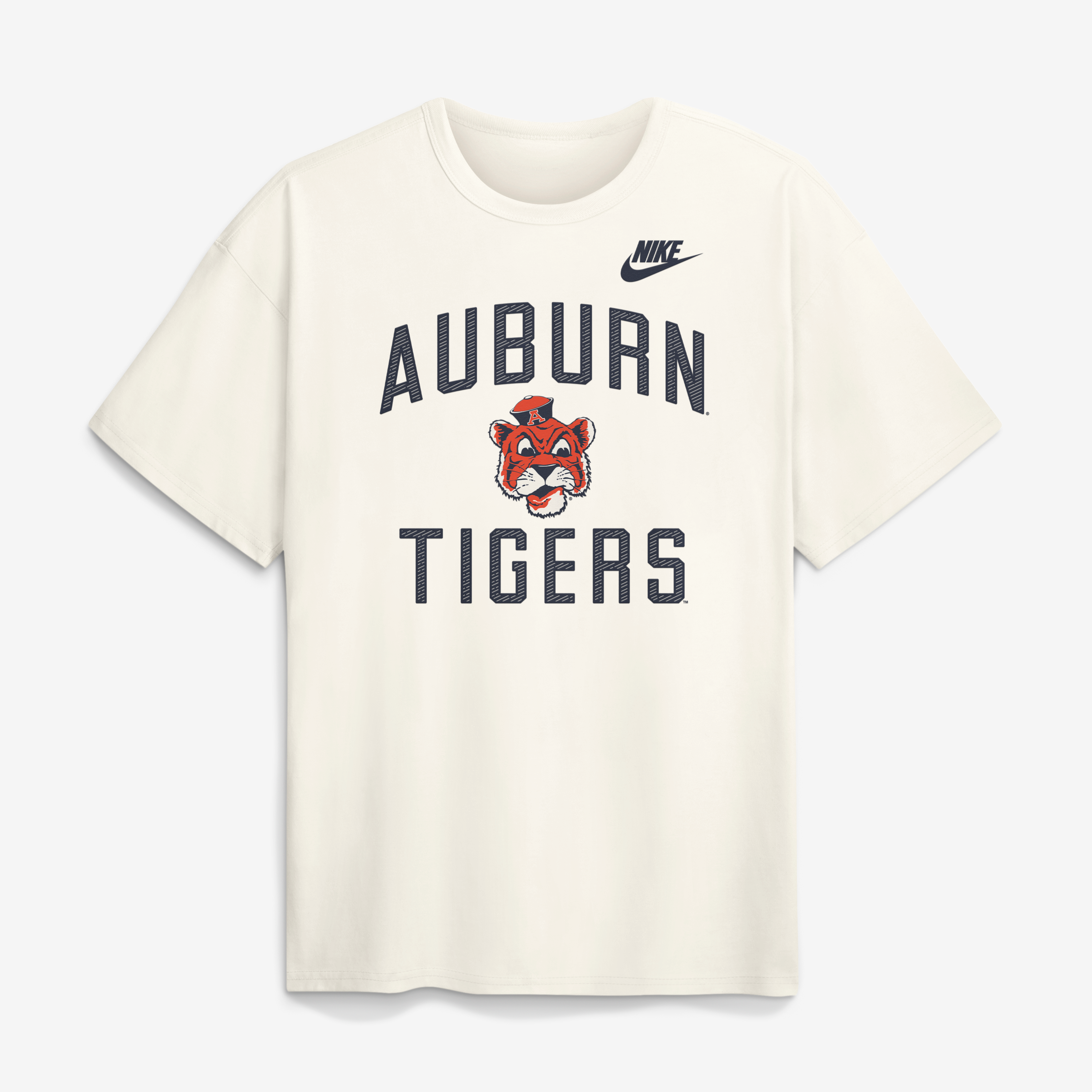 T-shirt Nike pour homme, couleur crème, motif Auburn Tigers Legacy Max90