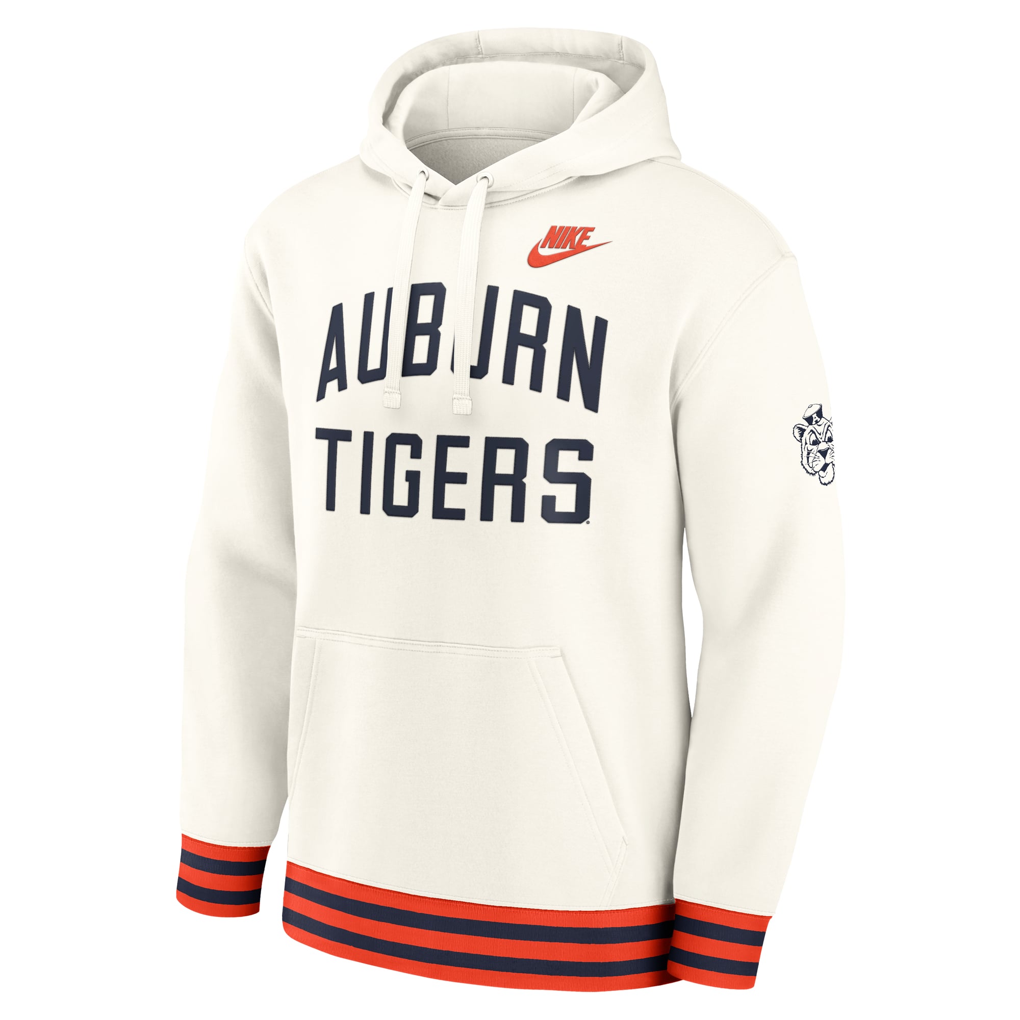 Sweat à capuche rétro Nike Auburn Tigers Legacy couleur crème pour homme