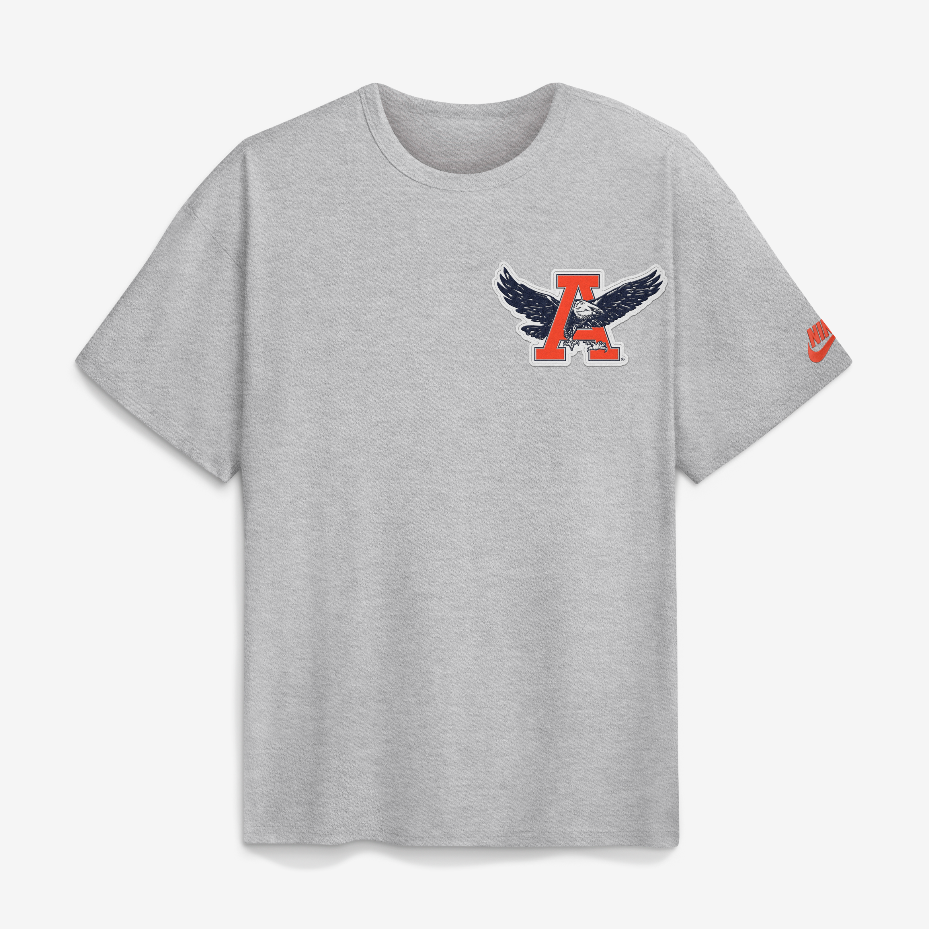 Men's Nike Heather Gray Auburn Tigers Legacy Logo Max90 T-Shirt