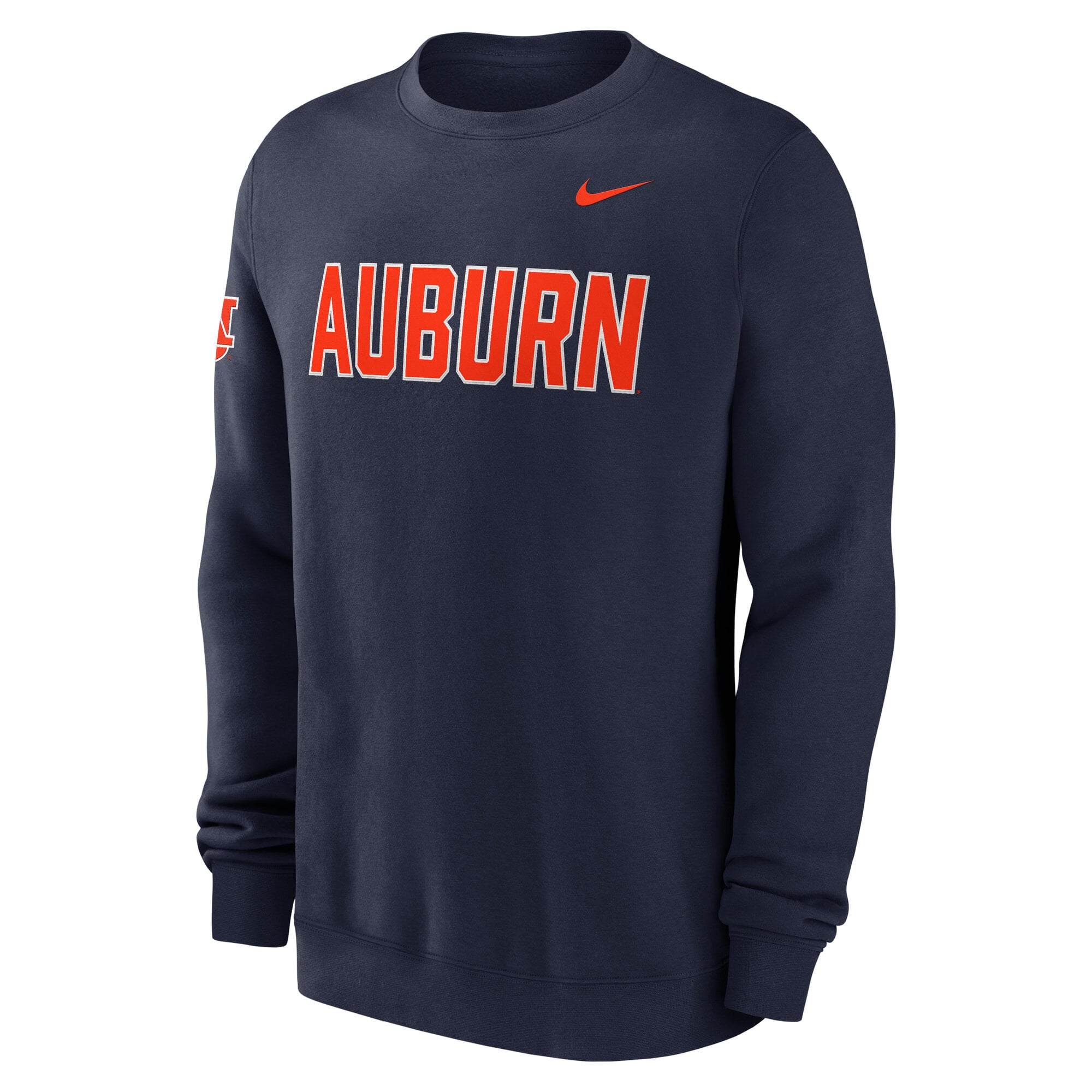 Men's Nike Navy Auburn Tigers 2026 Sideline Club Sweatshirt