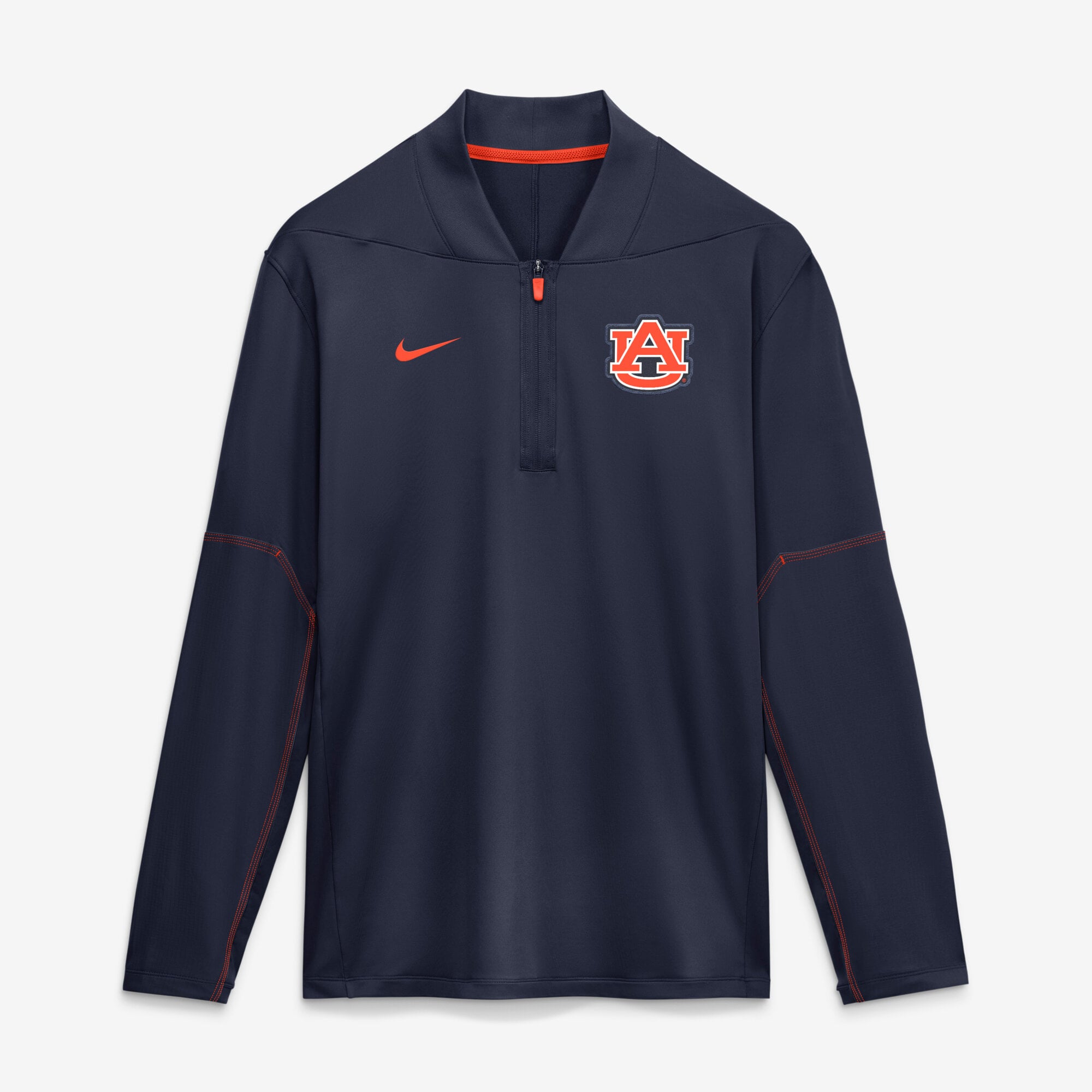 Men's Nike Navy Auburn Tigers 2026 Sideline Midweight Half-Zip Dri-FIT Pullover