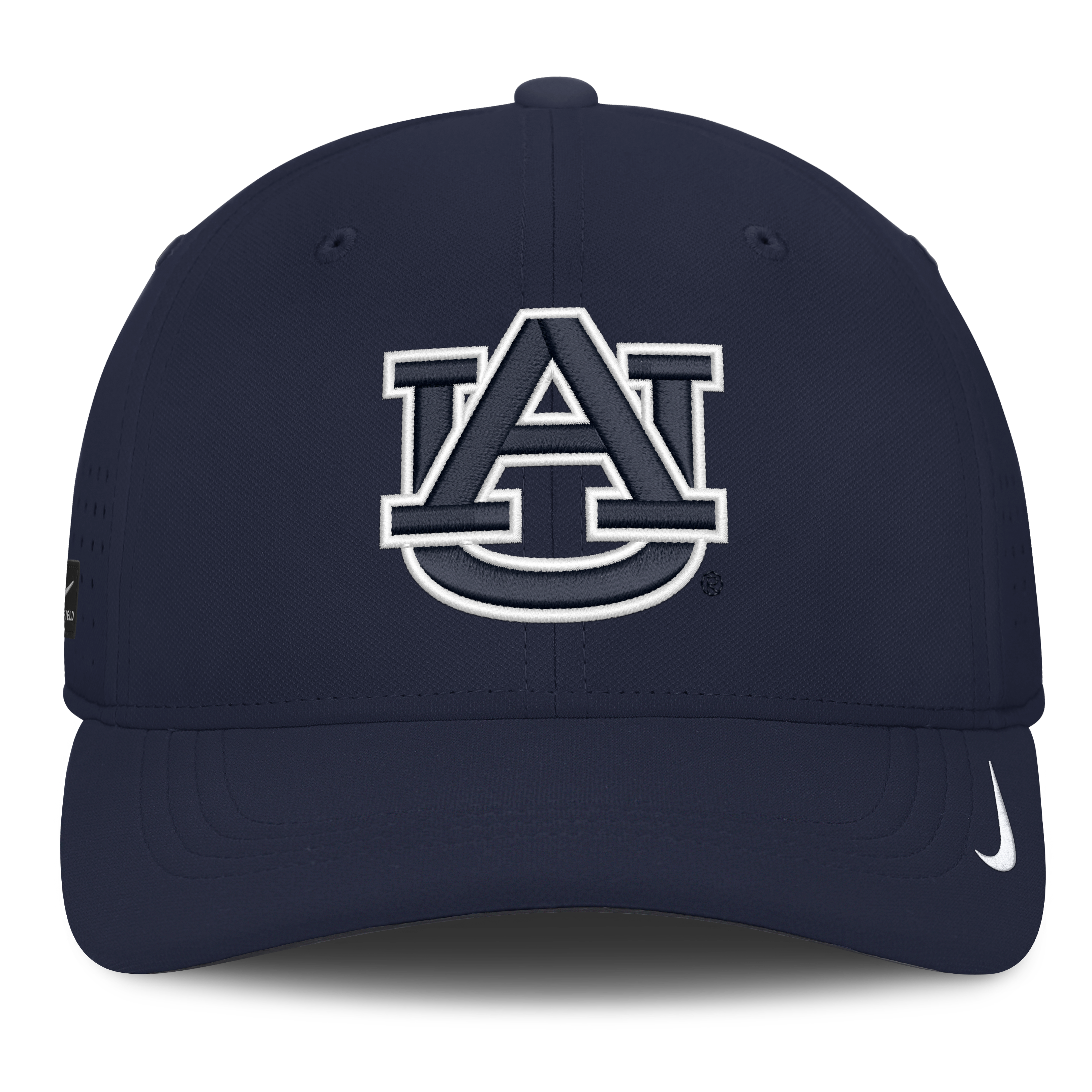 Men's Nike  Navy Auburn Tigers 2026 Sideline Practice AeroBill SwooshFlex Dri-FIT Hat