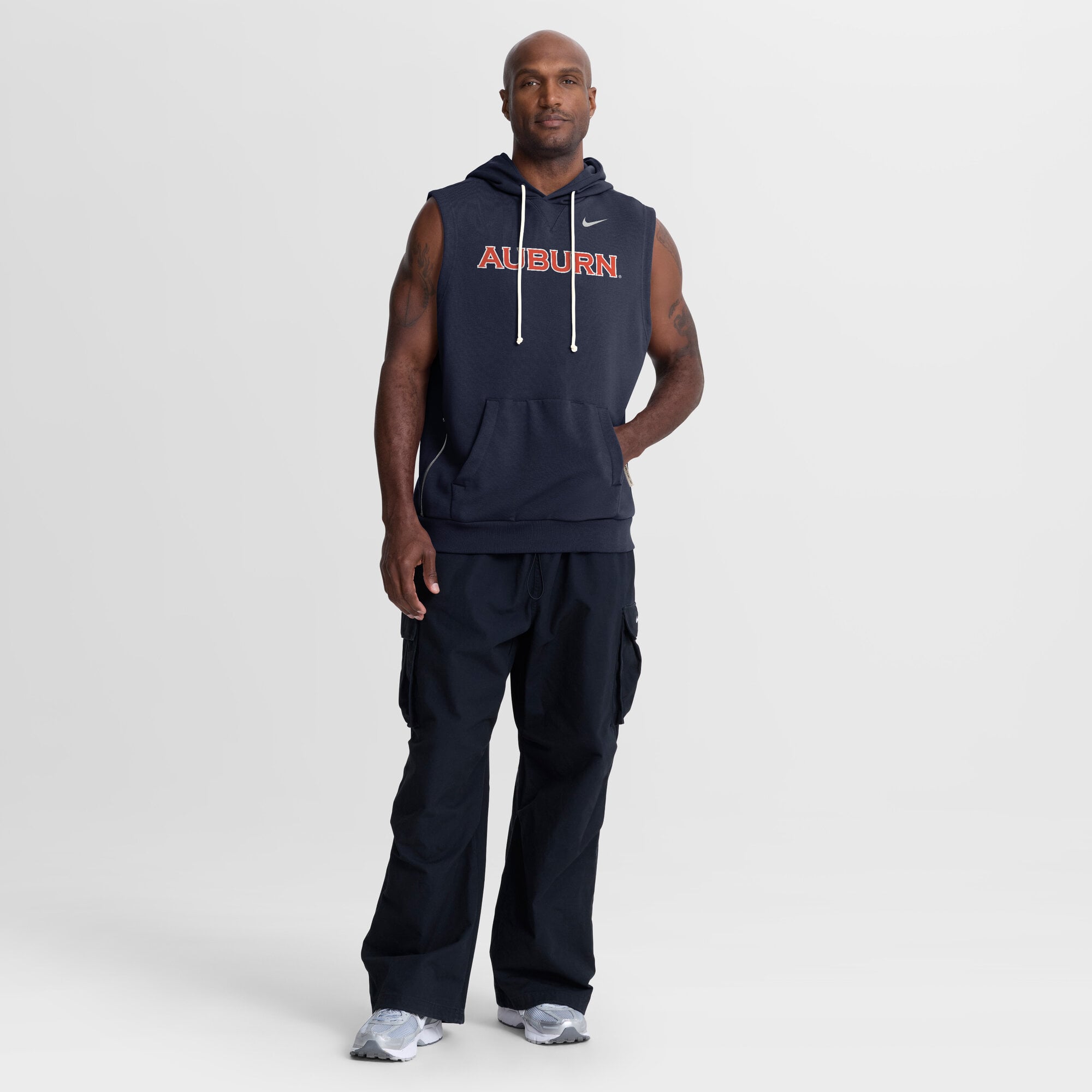 Sweat à capuche sans manches Nike Dri-FIT bleu marine Auburn Tigers 2026 pour homme
