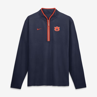  Auburn Tigers Nike Courtside Victory Dri-FIT Half-Zip Pullover - Navy