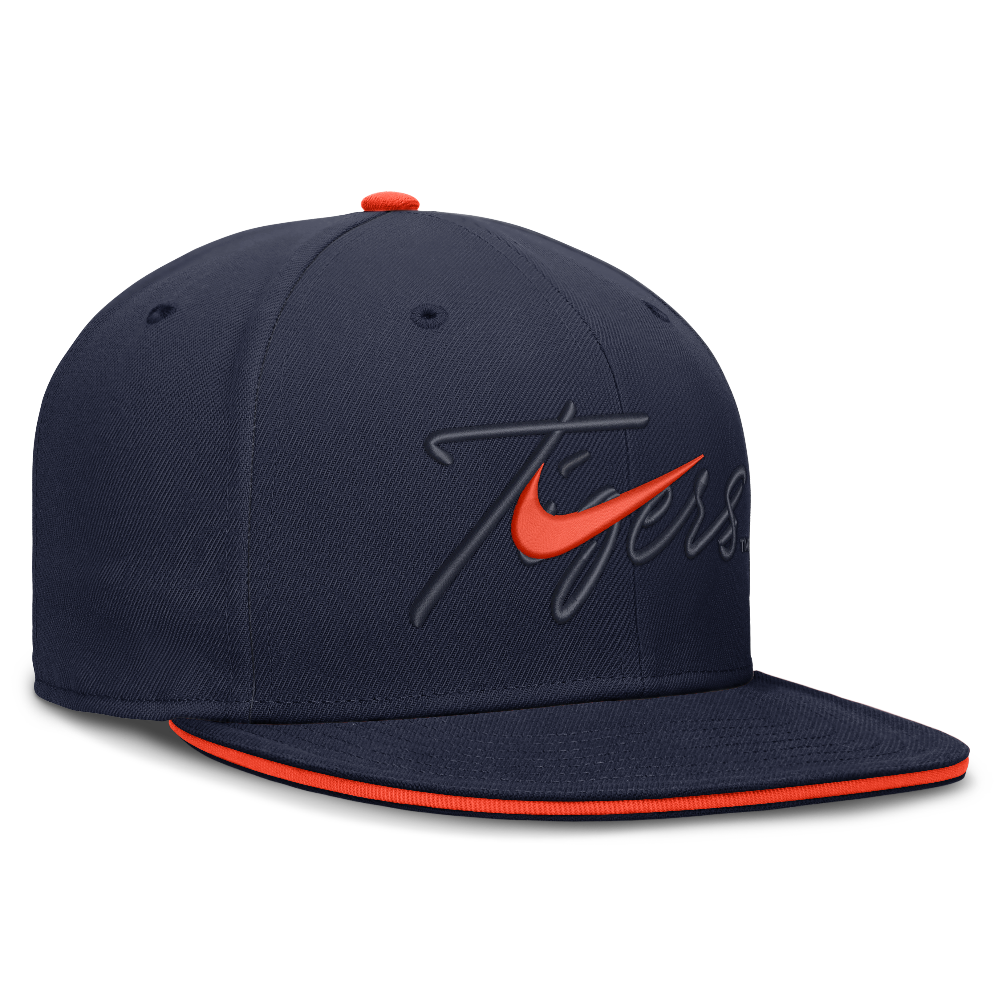 Casquette ajustée Nike Auburn Tigers bleu marine Dri-FIT Primetime Script pour homme