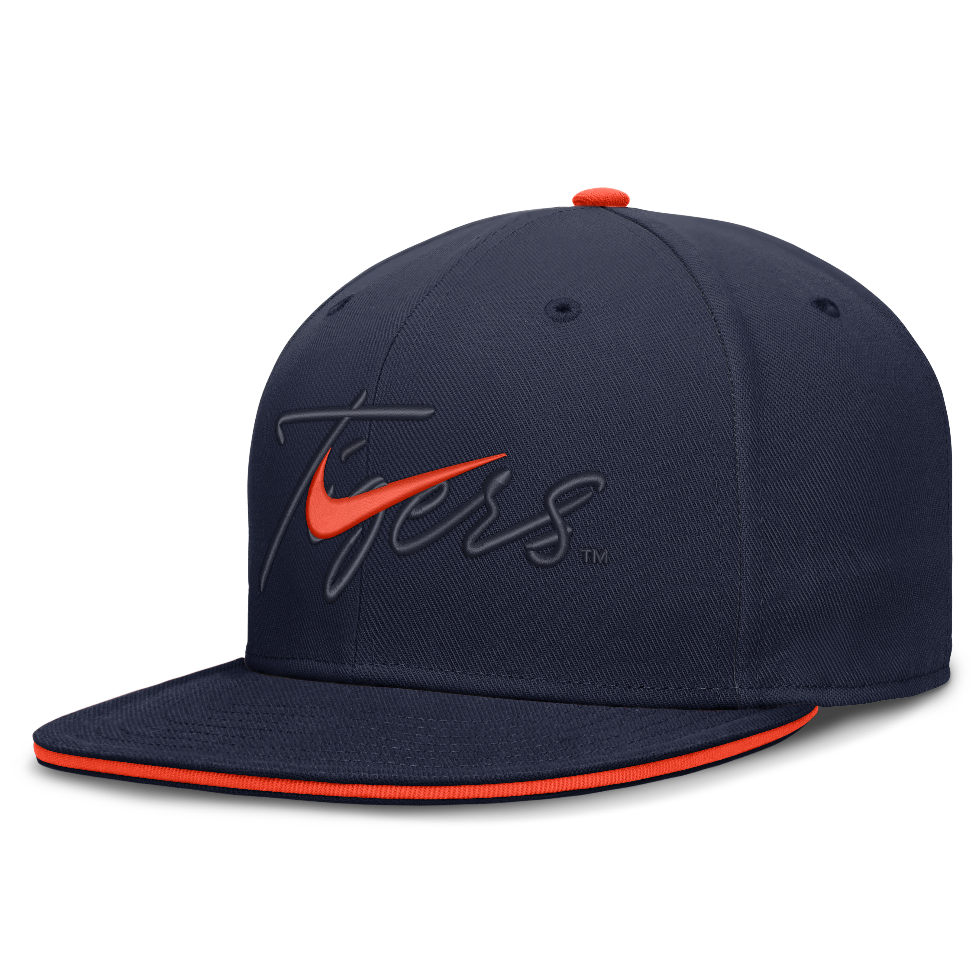 Casquette ajustée Nike Auburn Tigers bleu marine Dri-FIT Primetime Script pour homme