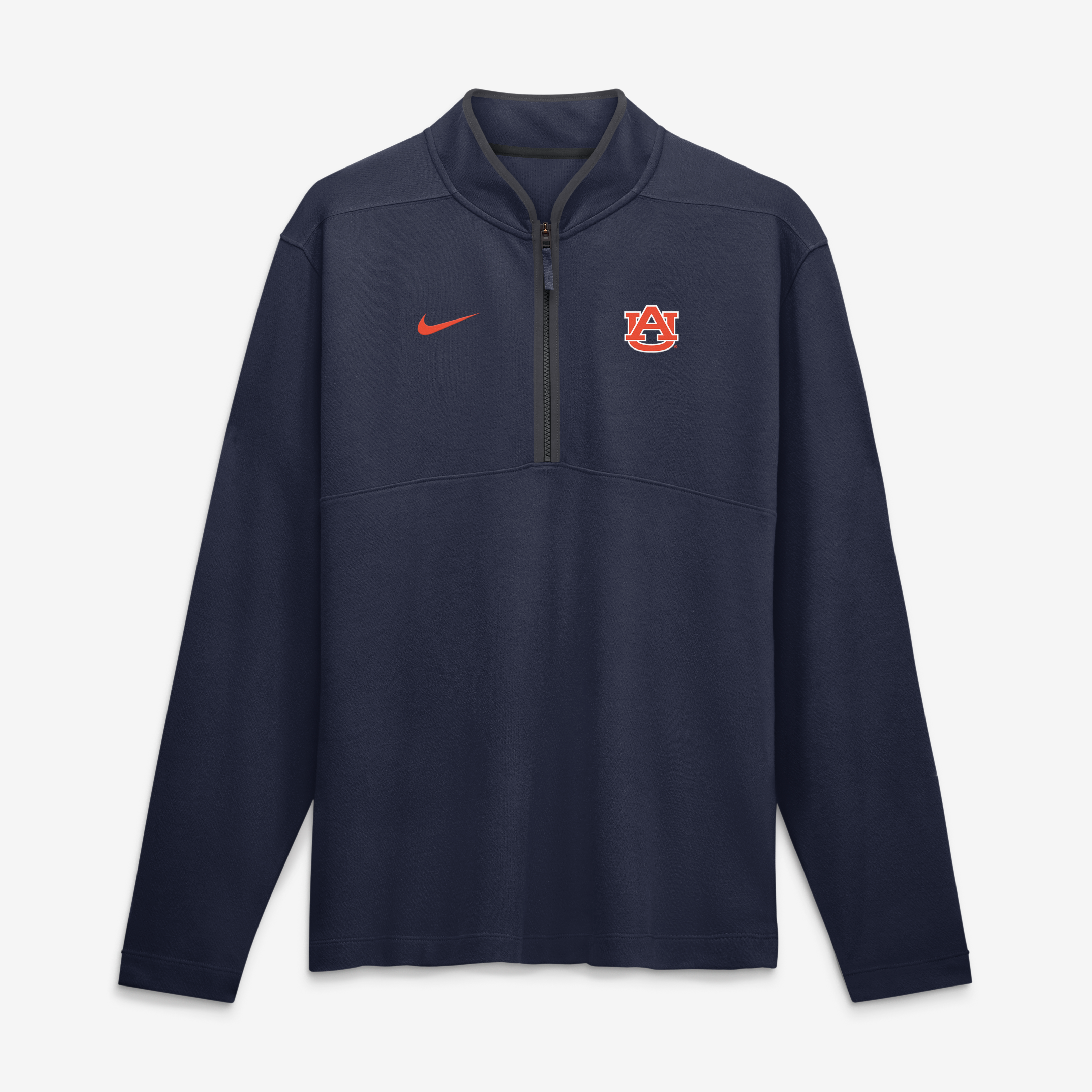 Pull-over Nike Dri-FIT Victory bleu marine pour homme, modèle Auburn Tigers, demi-zip