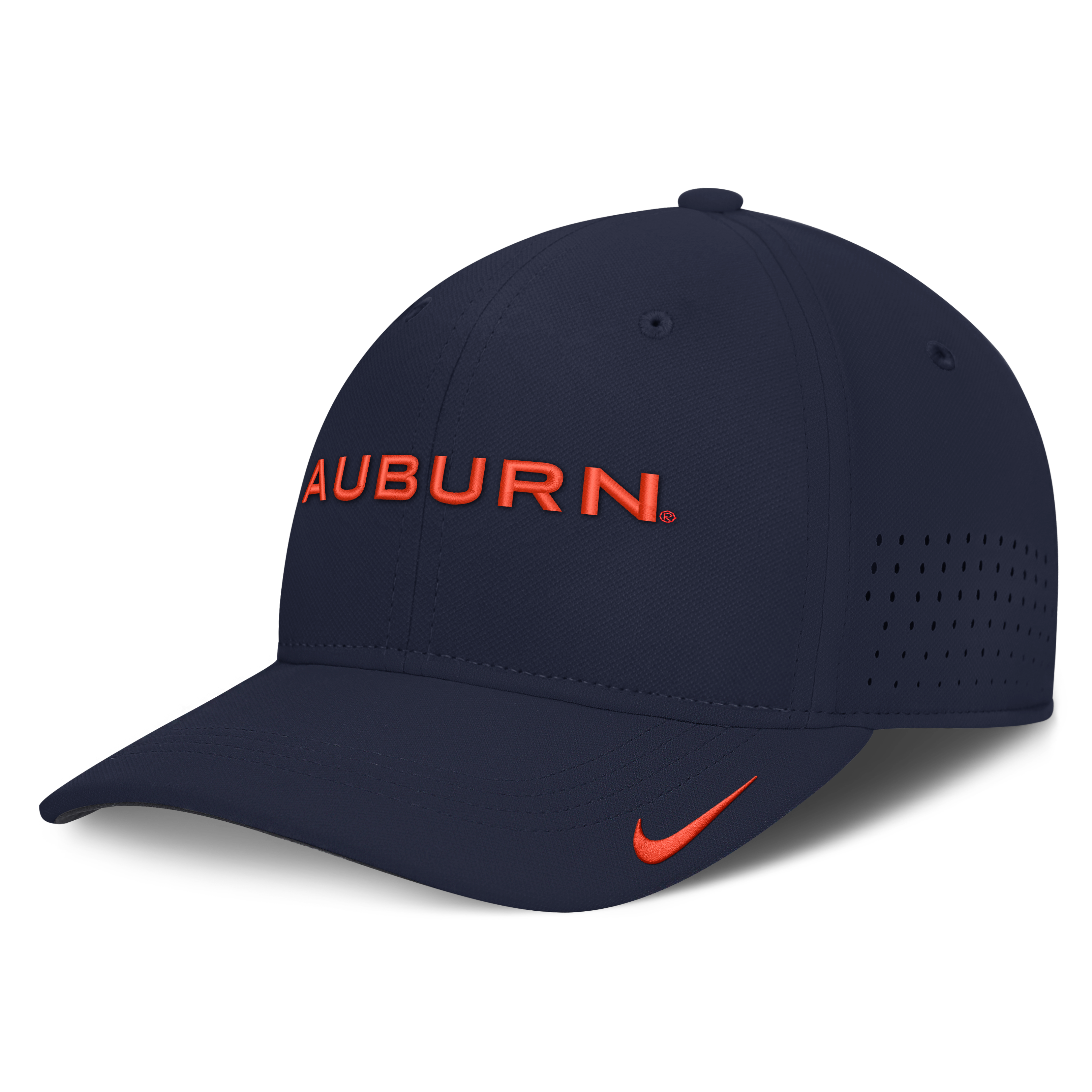 Men's Nike Navy Auburn Tigers Gameday Aerobill Swooshflex Dri-FIT Hat