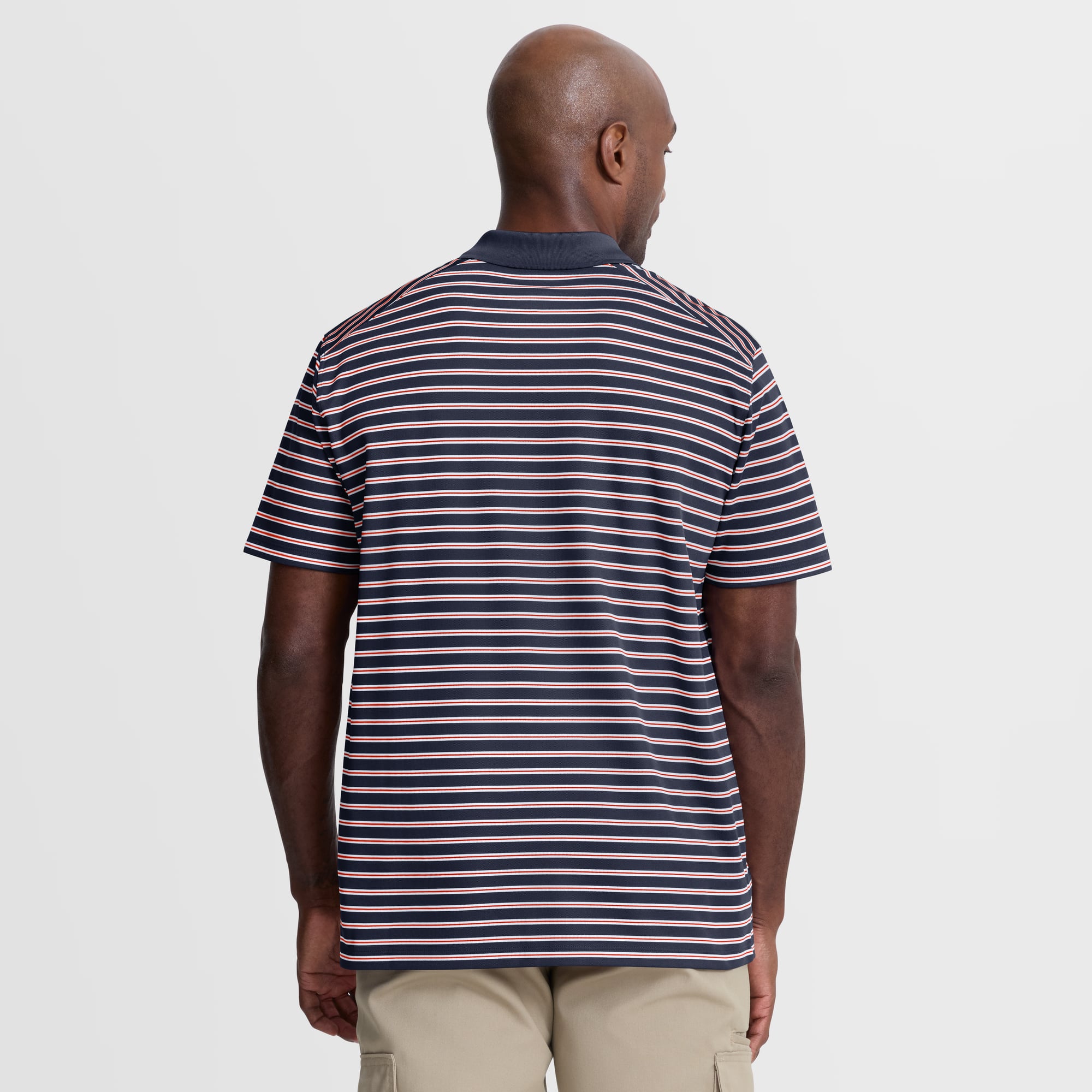 Men's Nike Tan Auburn Tigers Primary Logo Striped Dri-FIT Polo