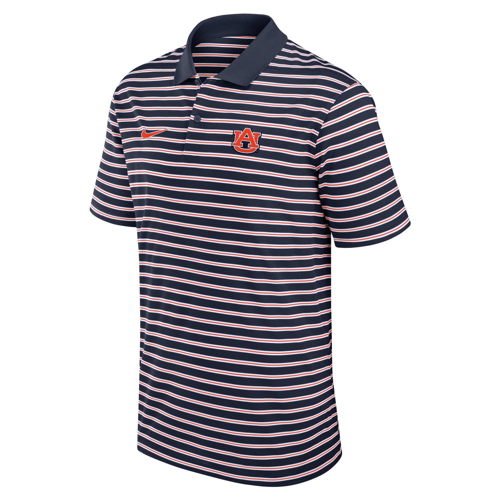 Men's Nike Tan Auburn Tigers Primary Logo Striped Dri-FIT Polo