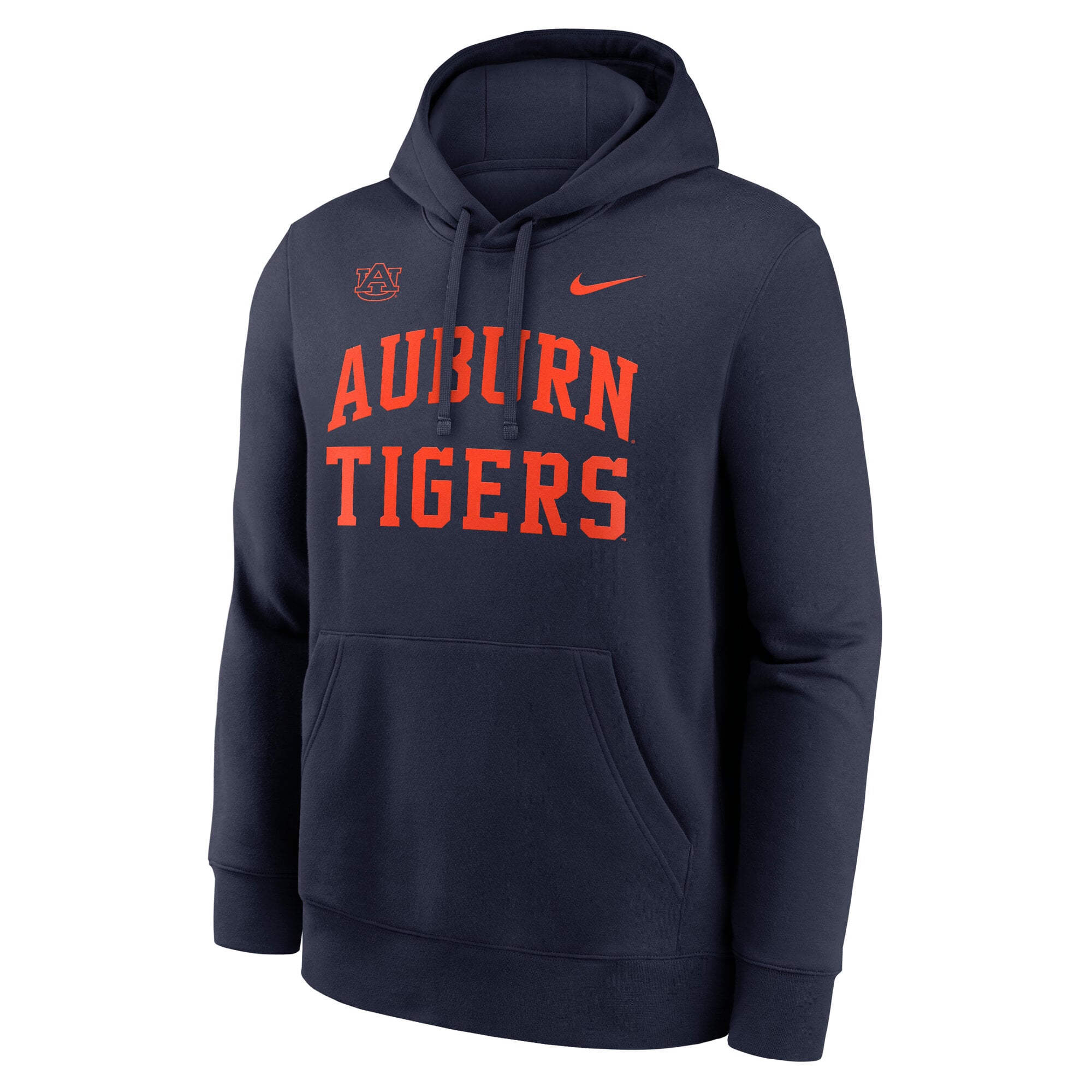 Sweat à capuche en polaire Nike Auburn Tigers Primetime Arched Club bleu marine pour homme