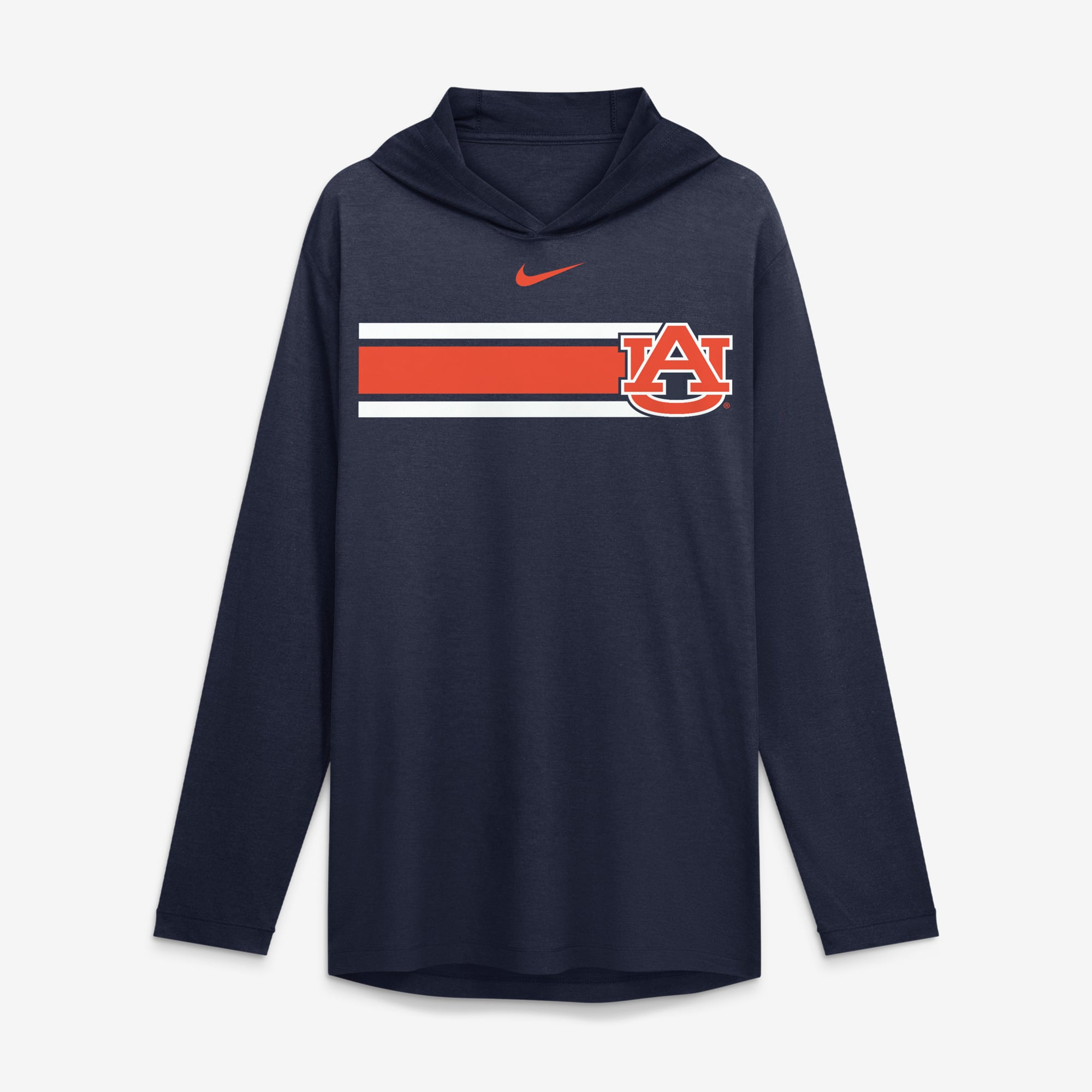 Men's Nike Navy Auburn Tigers Primetime Pattern Tri-Blend Dri-FIT Long Sleeve Hooded T-Shirt