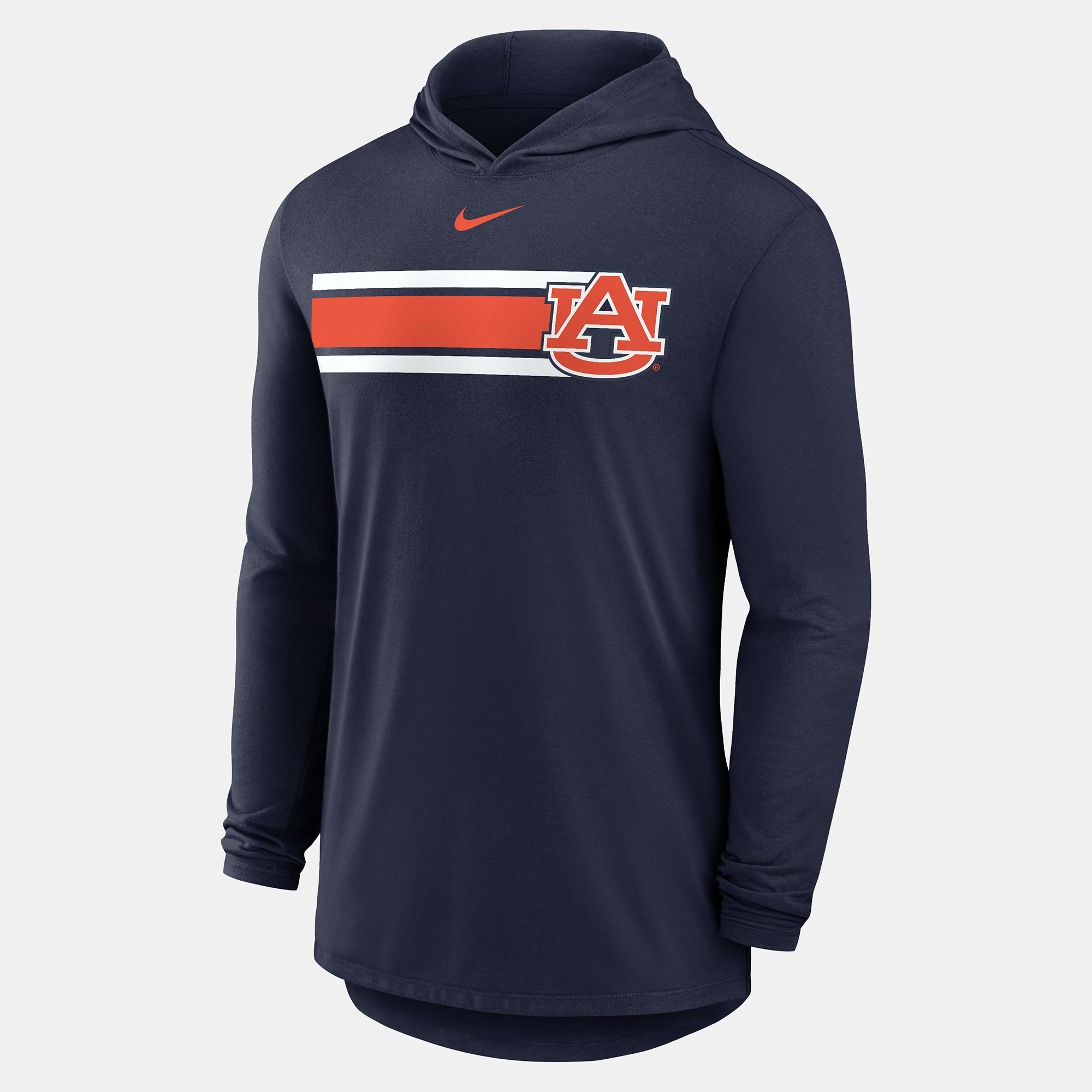Men's Nike Navy Auburn Tigers Primetime Pattern Tri-Blend Dri-FIT Long Sleeve Hooded T-Shirt