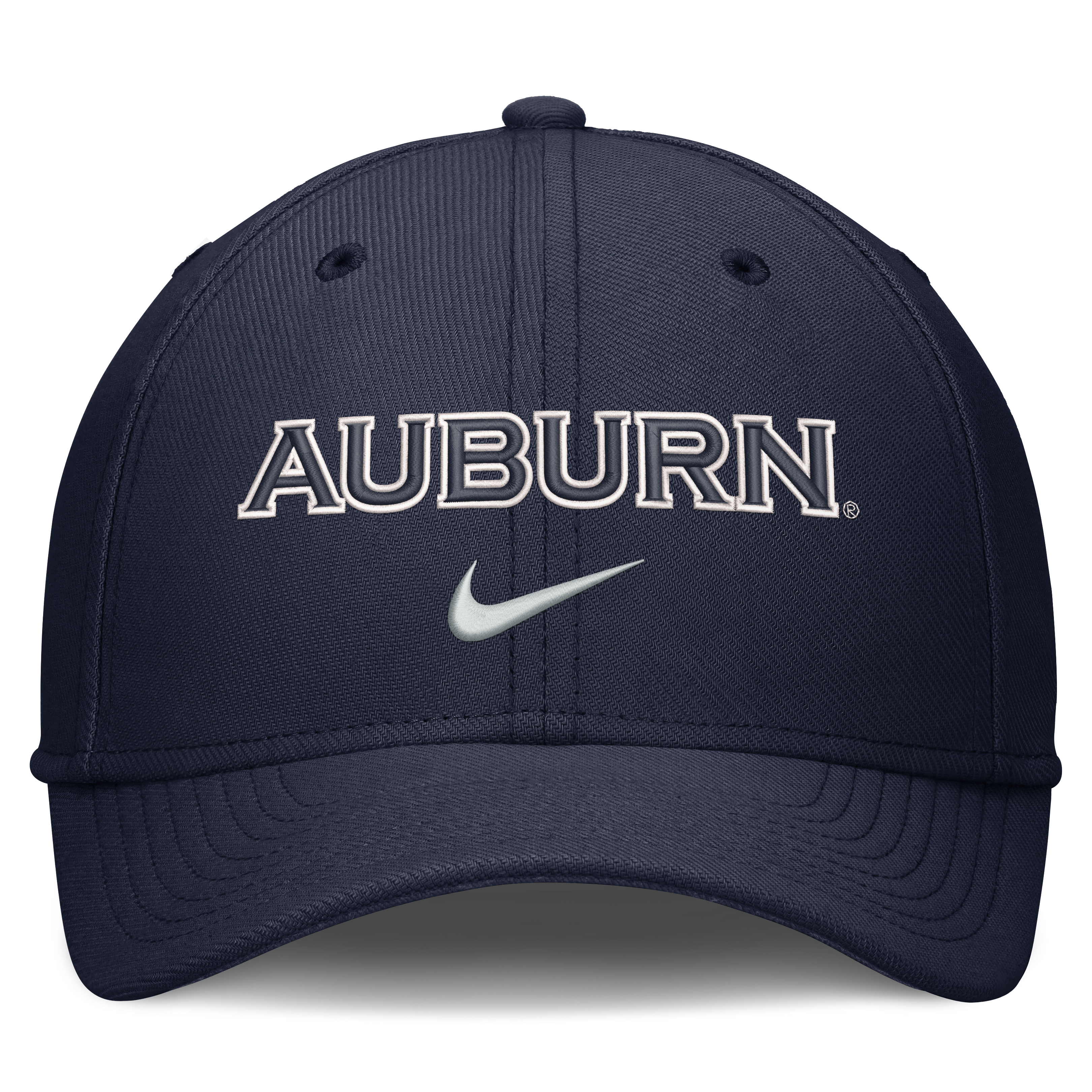 Men's Nike Navy Auburn Tigers Rise On-Field SwooshFlex Dri-FIT Flex Hat