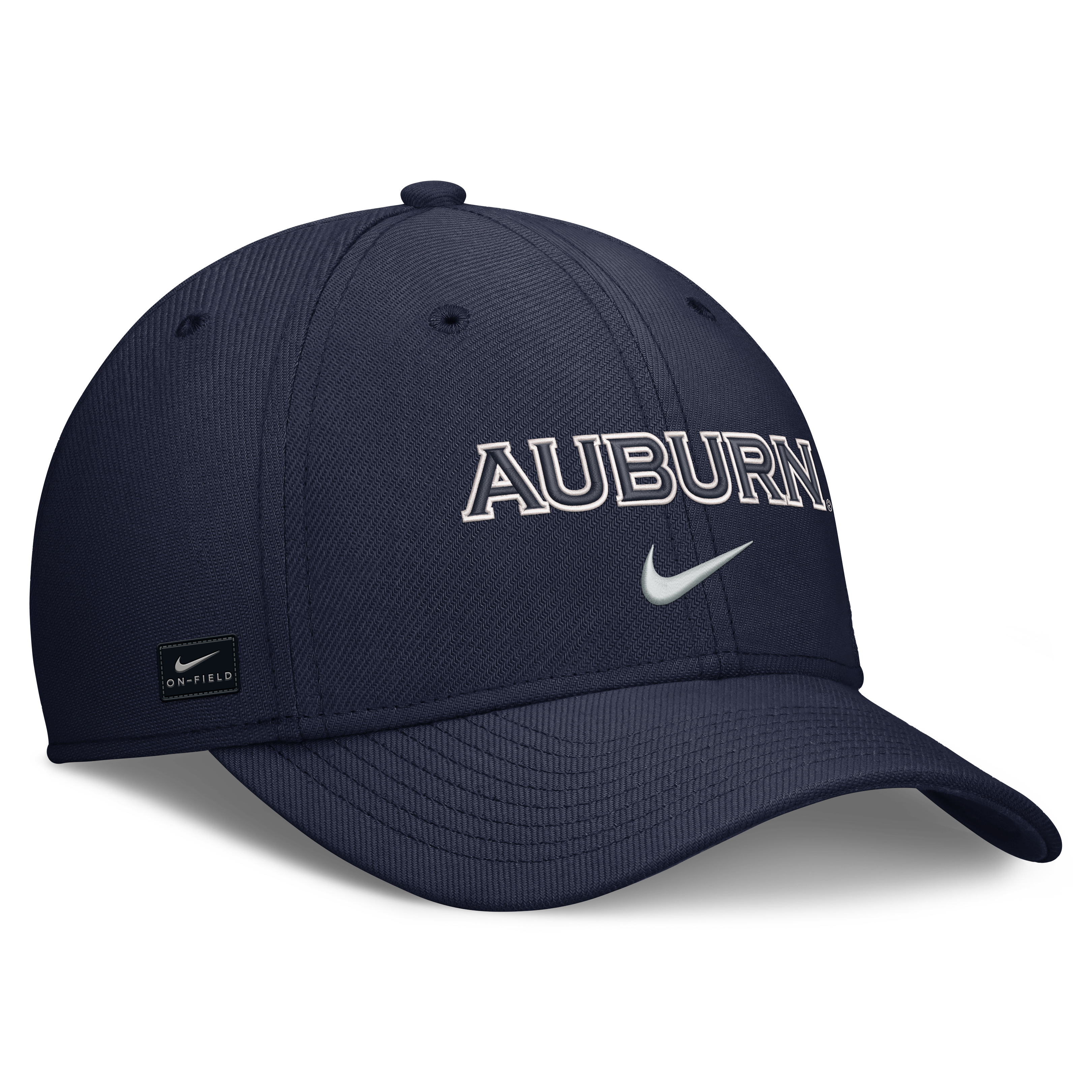 Men's Nike Navy Auburn Tigers Rise On-Field SwooshFlex Dri-FIT Flex Hat