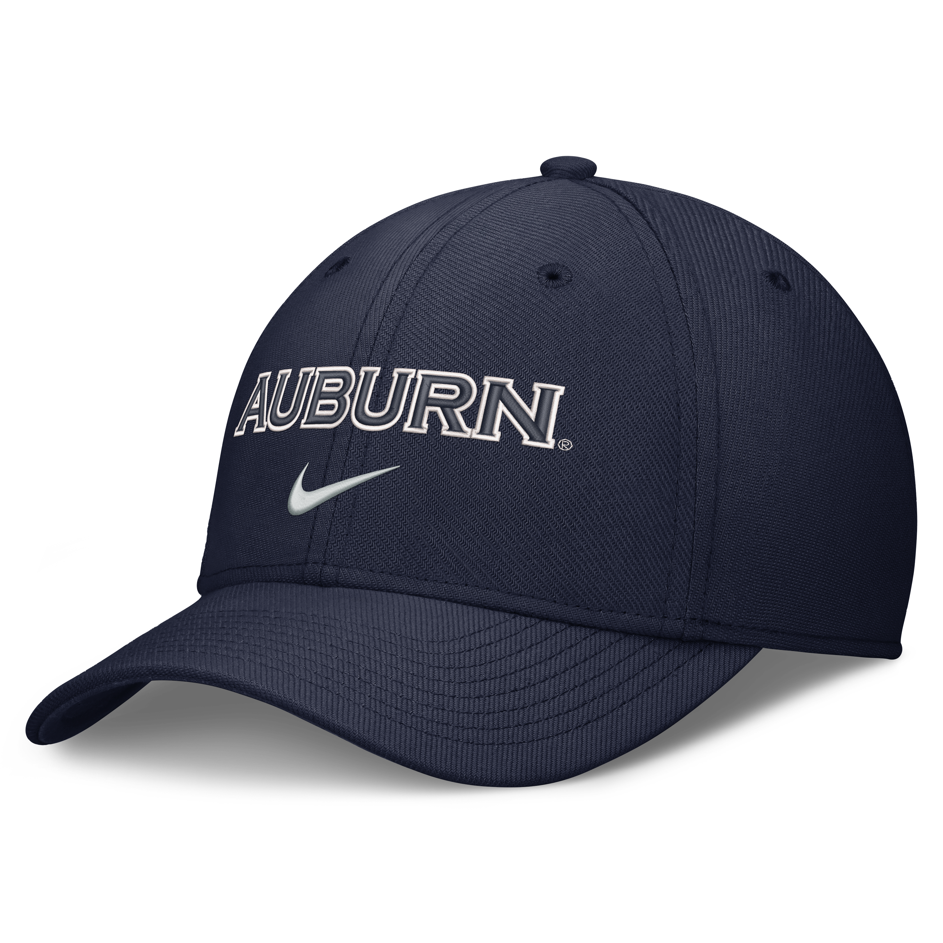 Men's Nike Navy Auburn Tigers Rise On-Field SwooshFlex Dri-FIT Flex Hat
