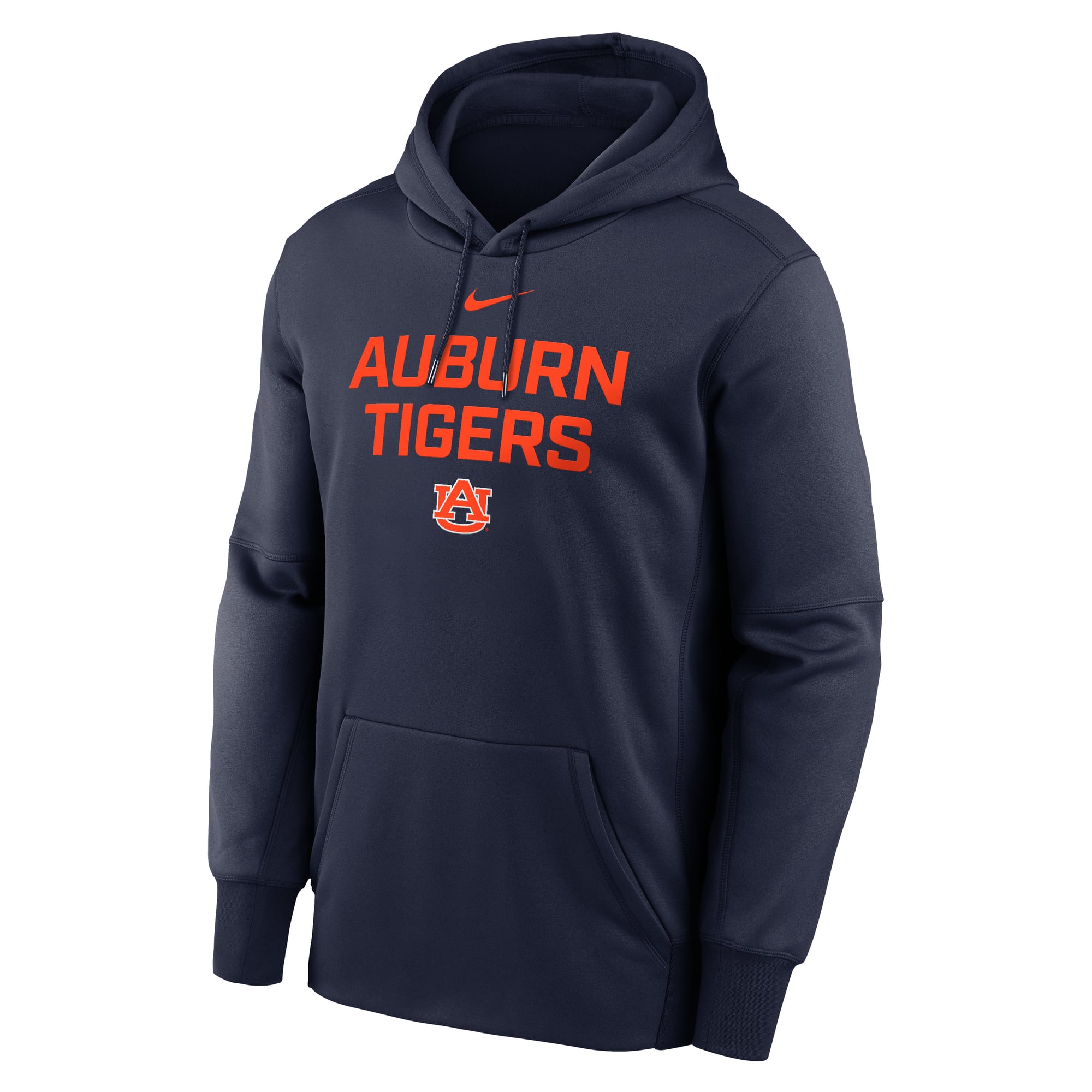 Men's Nike Navy Auburn Tigers Team Stacked Dri-FIT Pullover Hoodie
