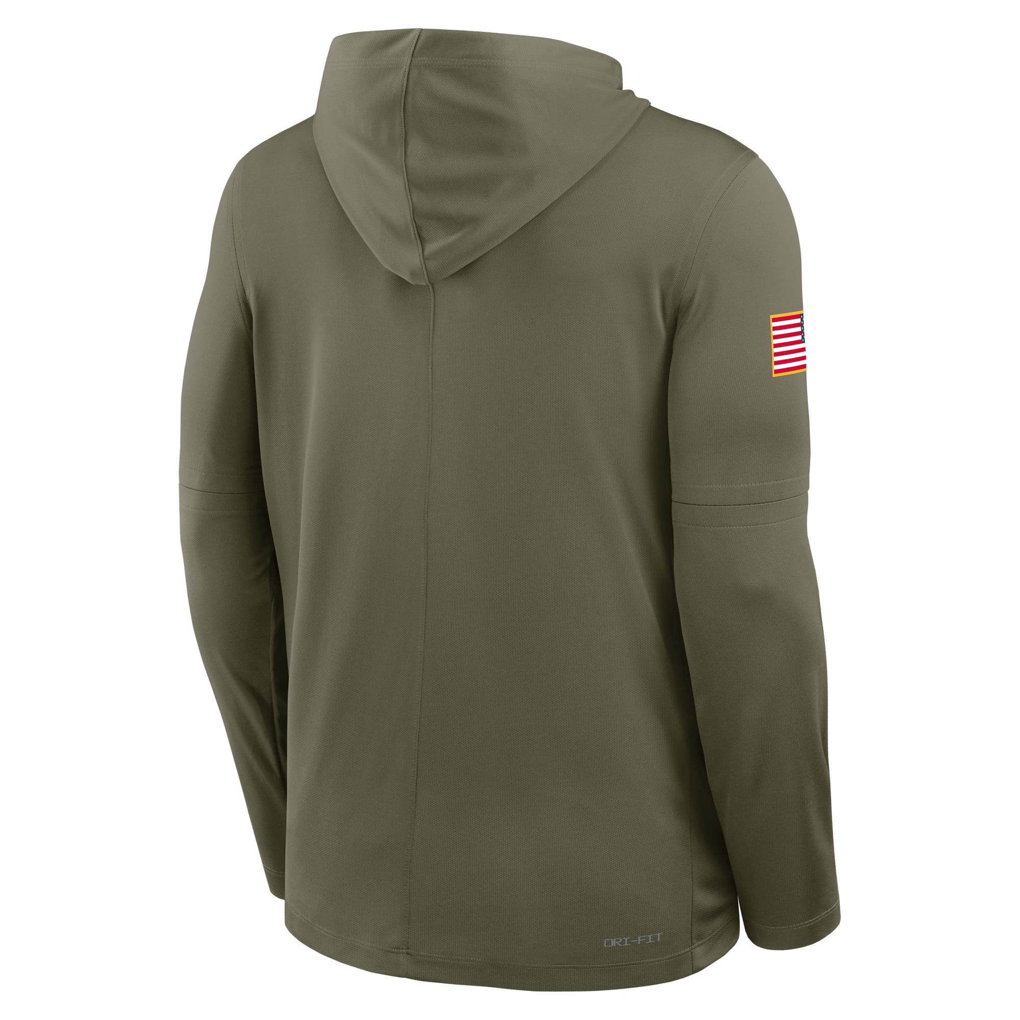 Men's Nike Olive Auburn Tigers 2025 Military Appreciation Dri-FIT Long Sleeve Hoodie T-Shirt