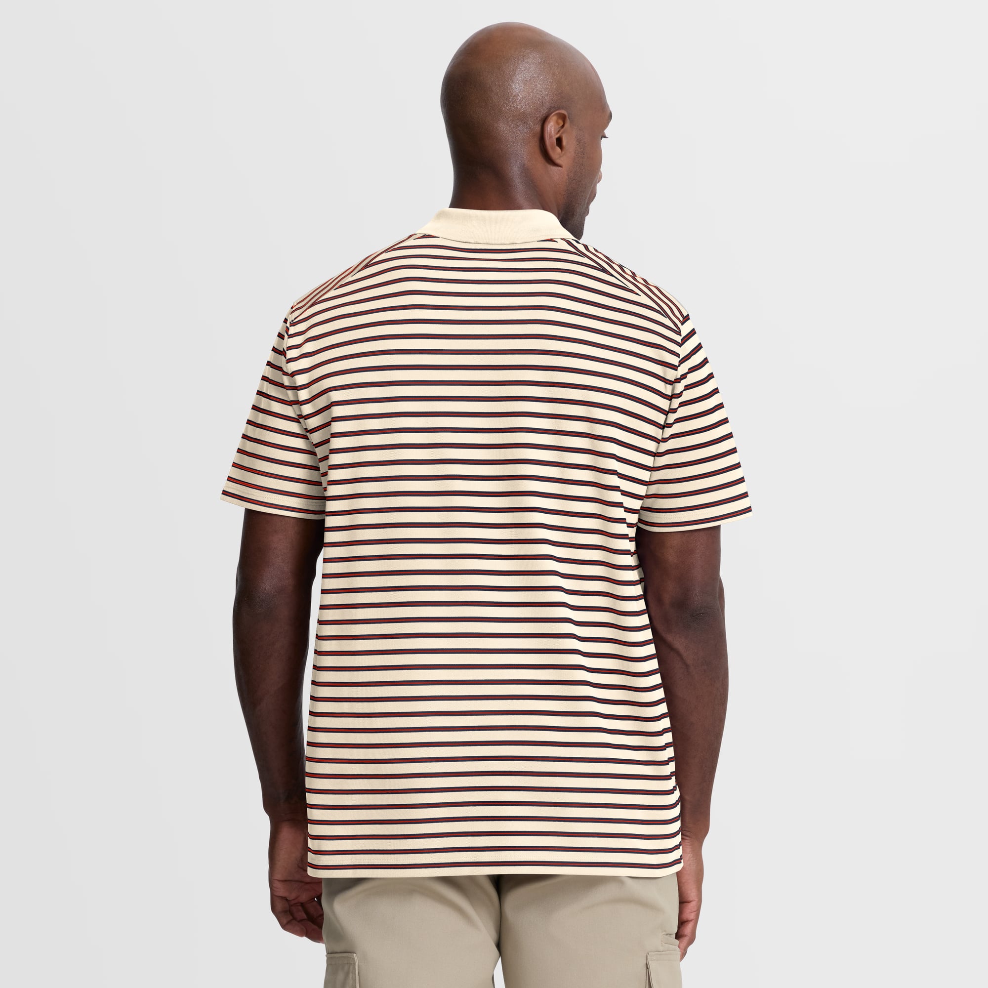 Men's Nike Tan Auburn Tigers Primary Logo Striped Dri-FIT Polo